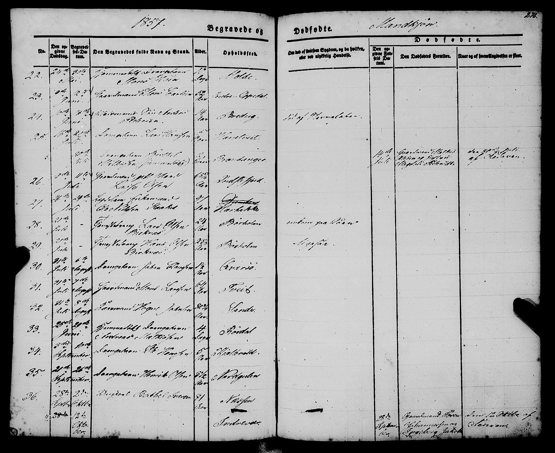 Gulen sokneprestembete, AV/SAB-A-80201/H/Haa/Haaa/L0021: Parish register (official) no. A 21, 1848-1858, p. 276