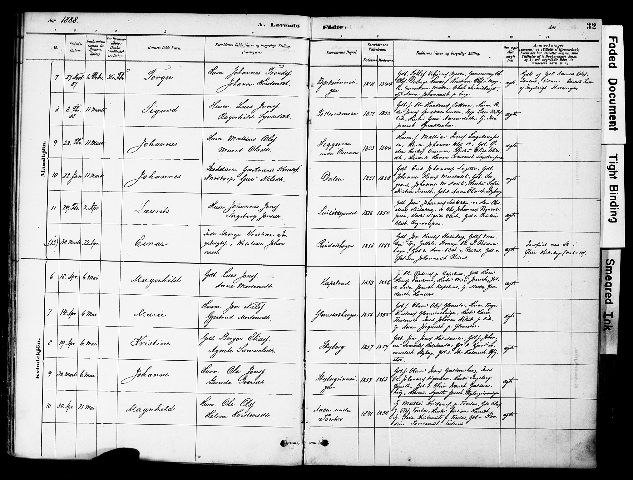 Øyer prestekontor, AV/SAH-PREST-084/H/Ha/Haa/L0009: Parish register (official) no. 9, 1878-1893, p. 32