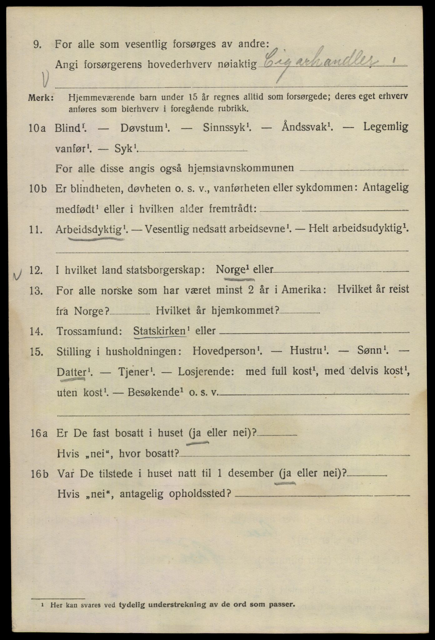 SAO, 1920 census for Kristiania, 1920, p. 400612