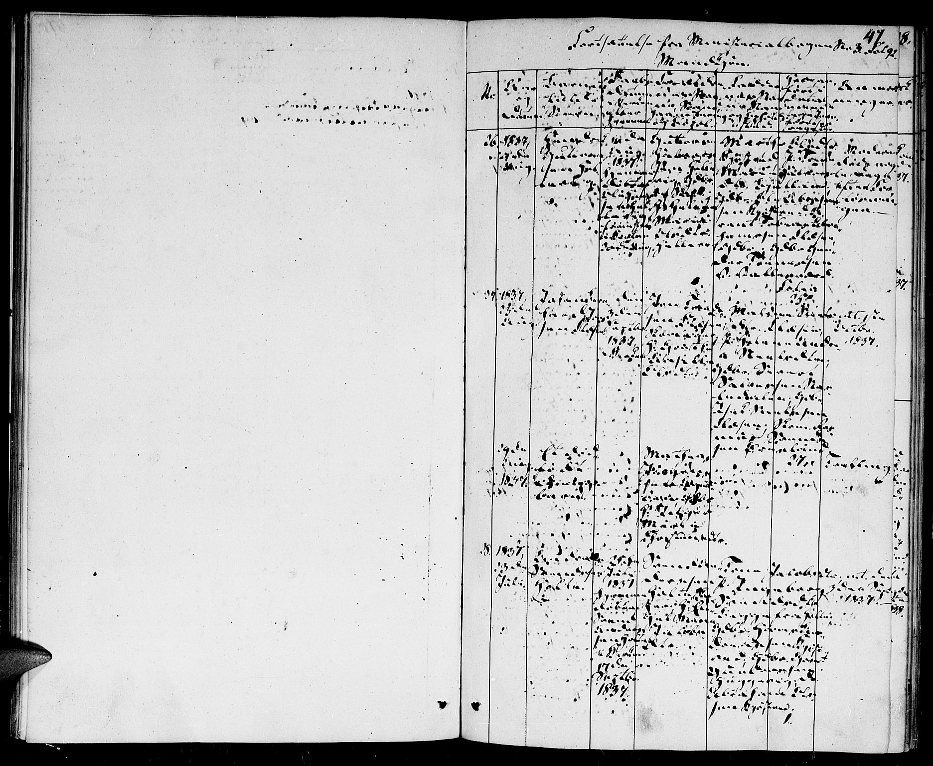Høvåg sokneprestkontor, SAK/1111-0025/F/Fa/L0002: Parish register (official) no. A 2, 1837-1843, p. 47
