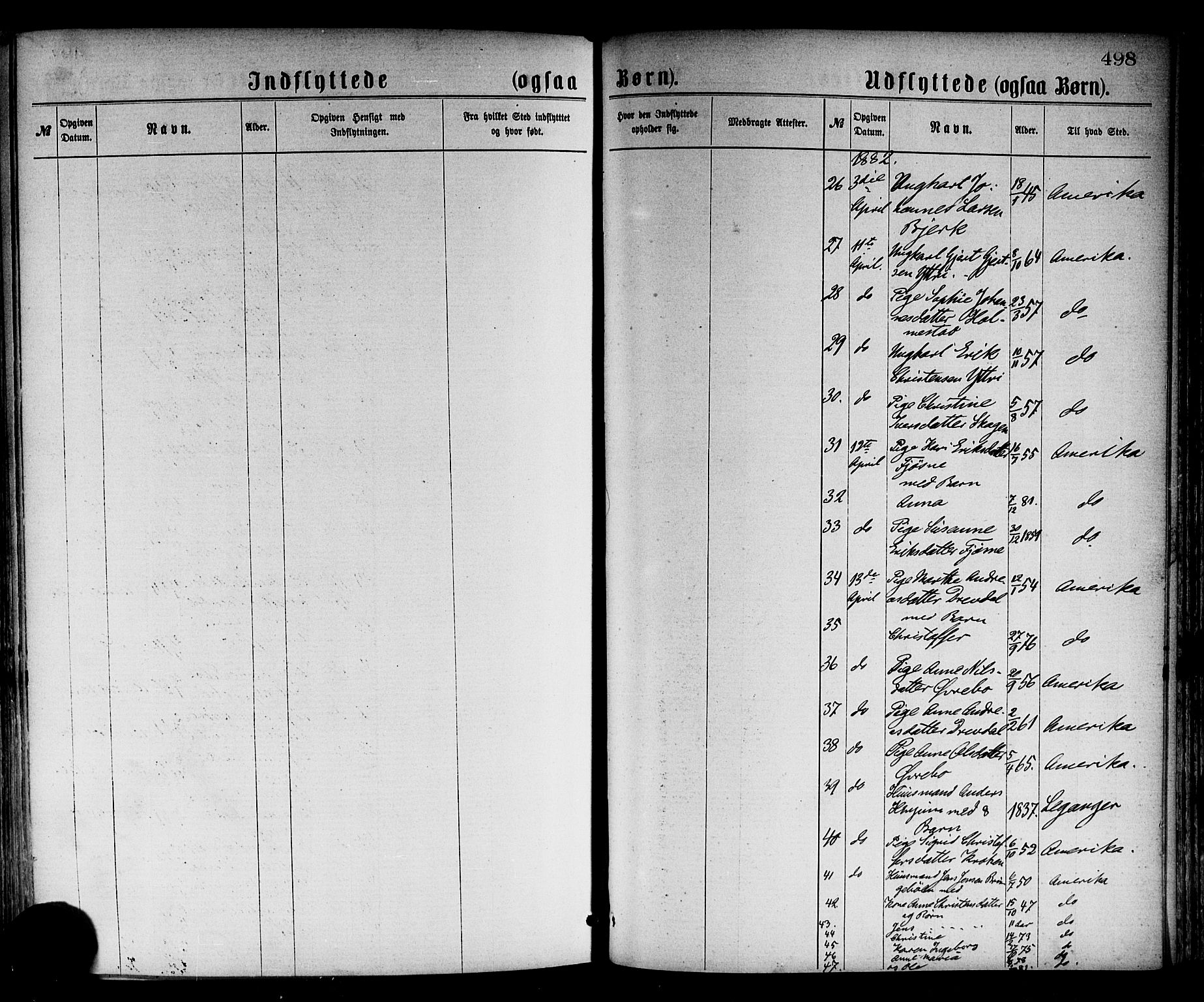 Luster sokneprestembete, SAB/A-81101/H/Haa/Haaa/L0010: Parish register (official) no. A 10, 1871-1886, p. 498