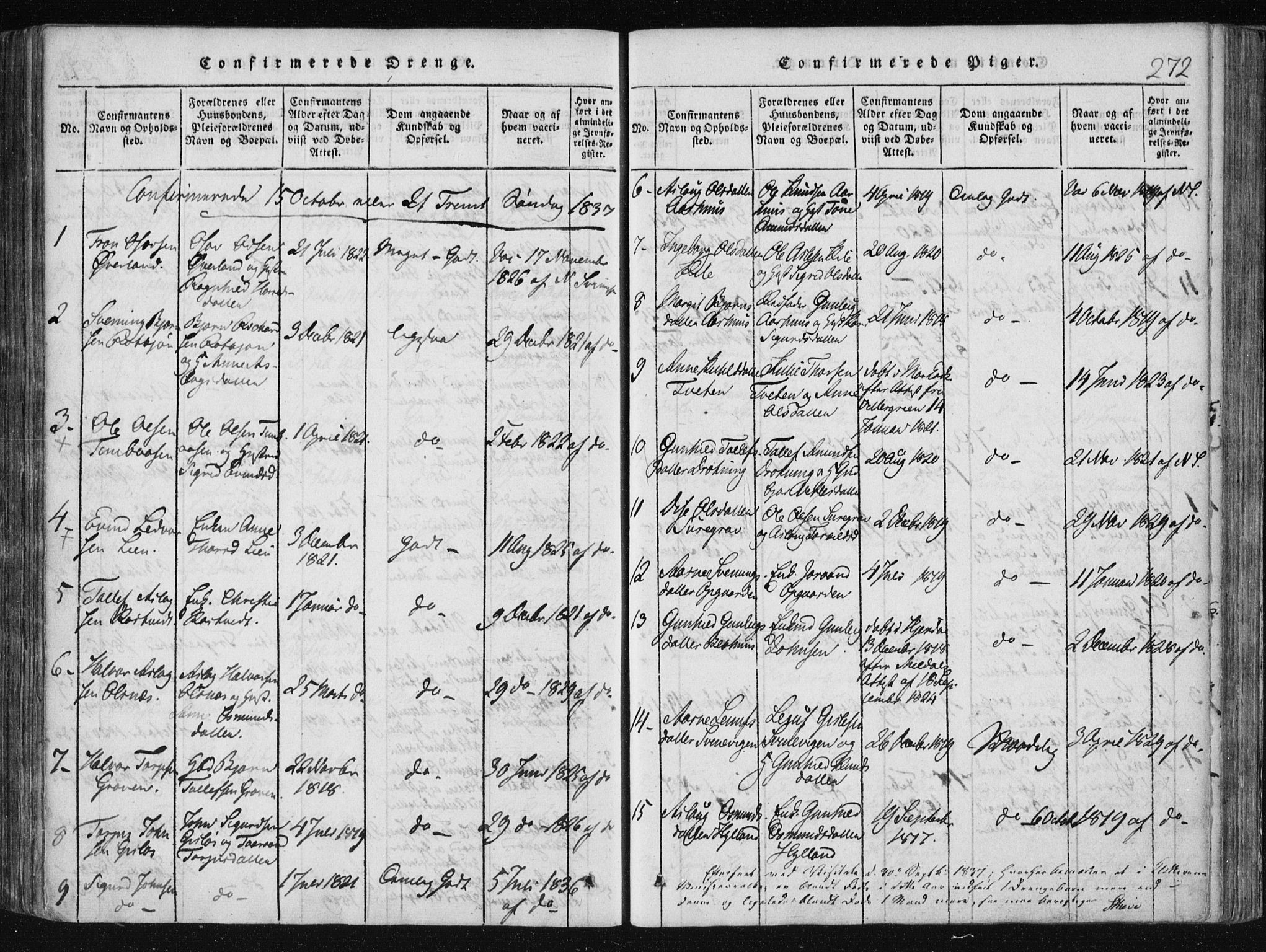 Vinje kirkebøker, SAKO/A-312/F/Fa/L0003: Parish register (official) no. I 3, 1814-1843, p. 272