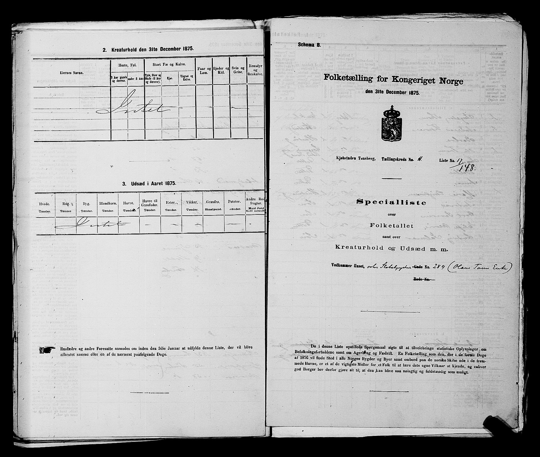 SAKO, 1875 census for 0705P Tønsberg, 1875, p. 367