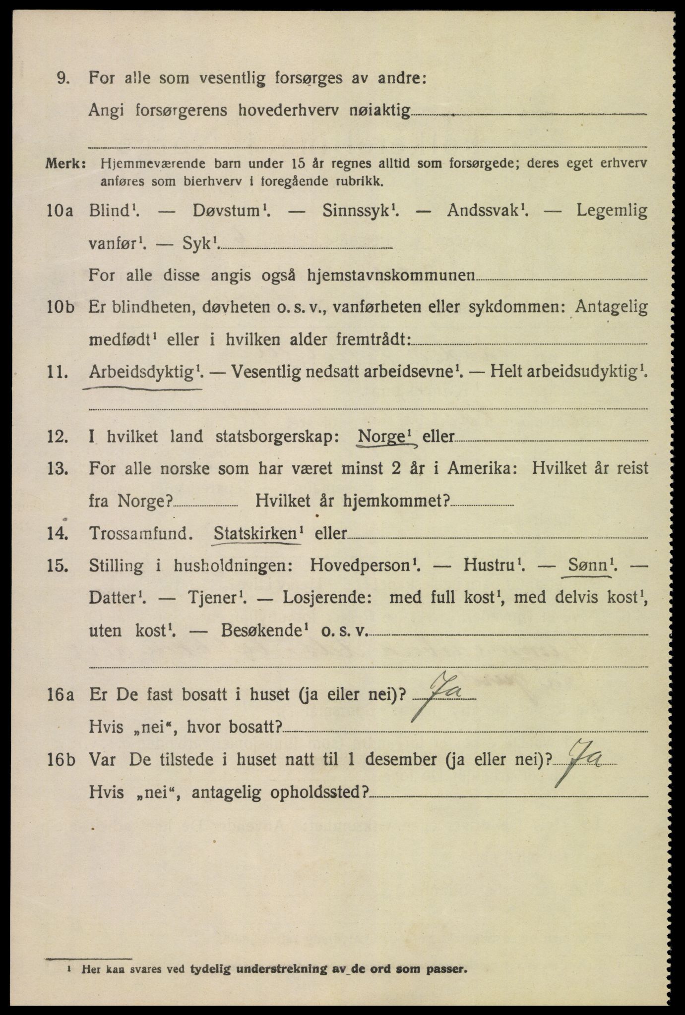 SAK, 1920 census for Fjære, 1920, p. 11388