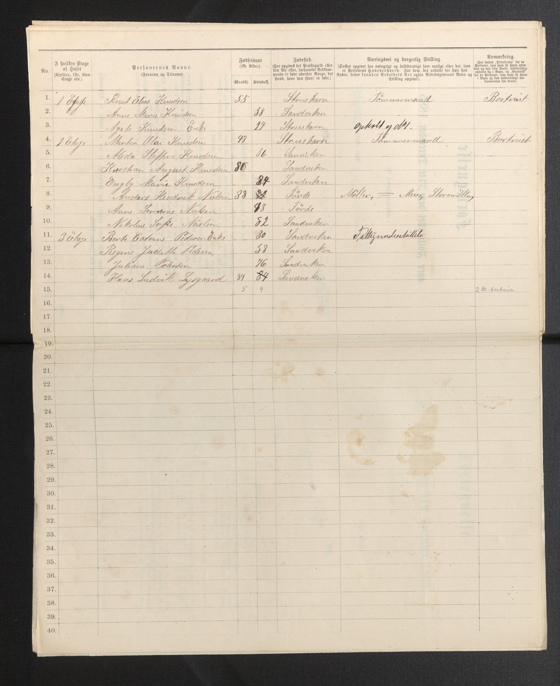 SAB, 1885 census for 1301 Bergen, 1885, p. 6351