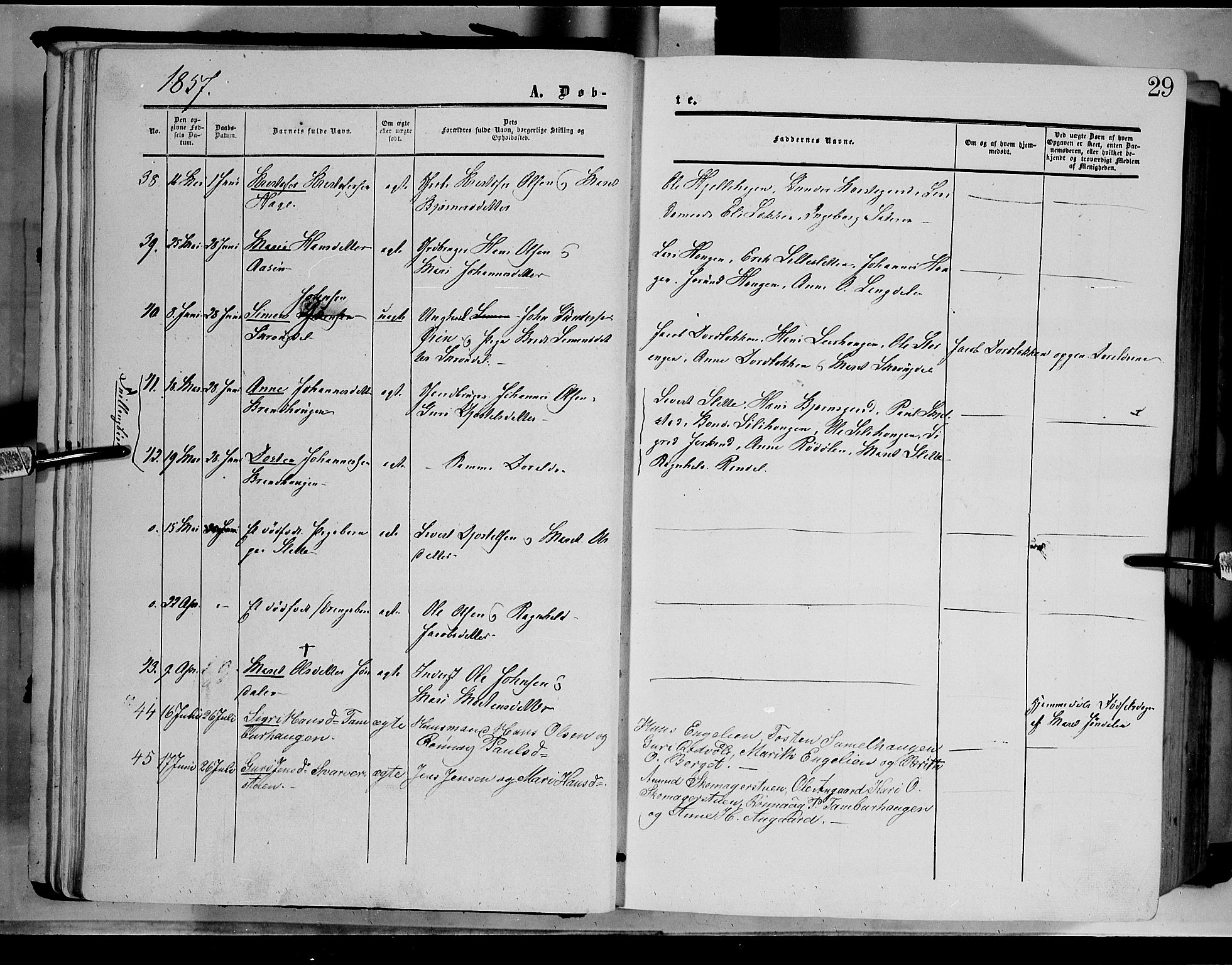 Dovre prestekontor, AV/SAH-PREST-066/H/Ha/Haa/L0001: Parish register (official) no. 1, 1854-1878, p. 29