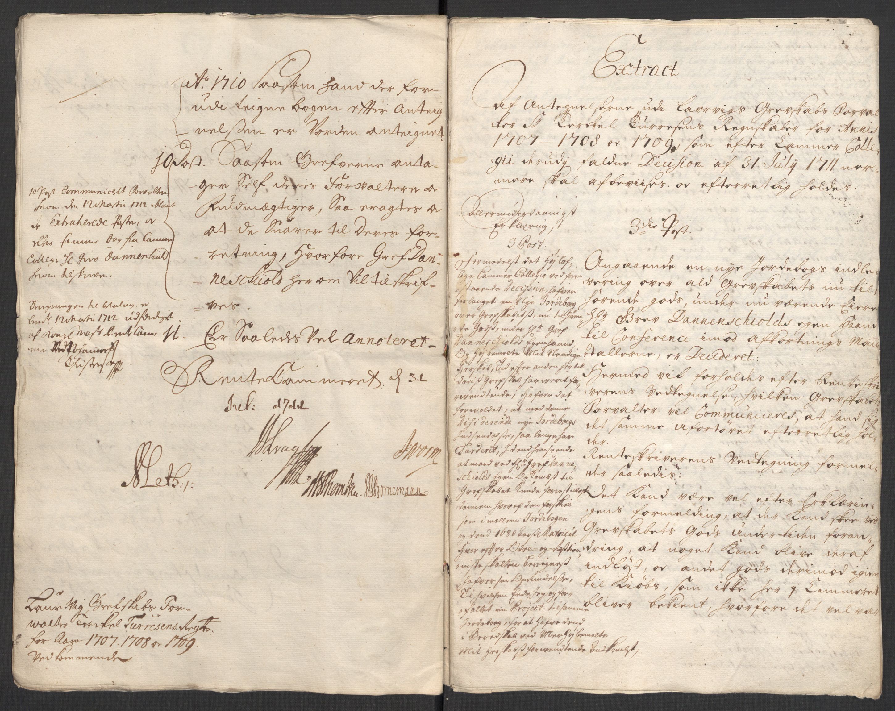 Rentekammeret inntil 1814, Reviderte regnskaper, Fogderegnskap, AV/RA-EA-4092/R33/L1981: Fogderegnskap Larvik grevskap, 1709-1710, p. 212