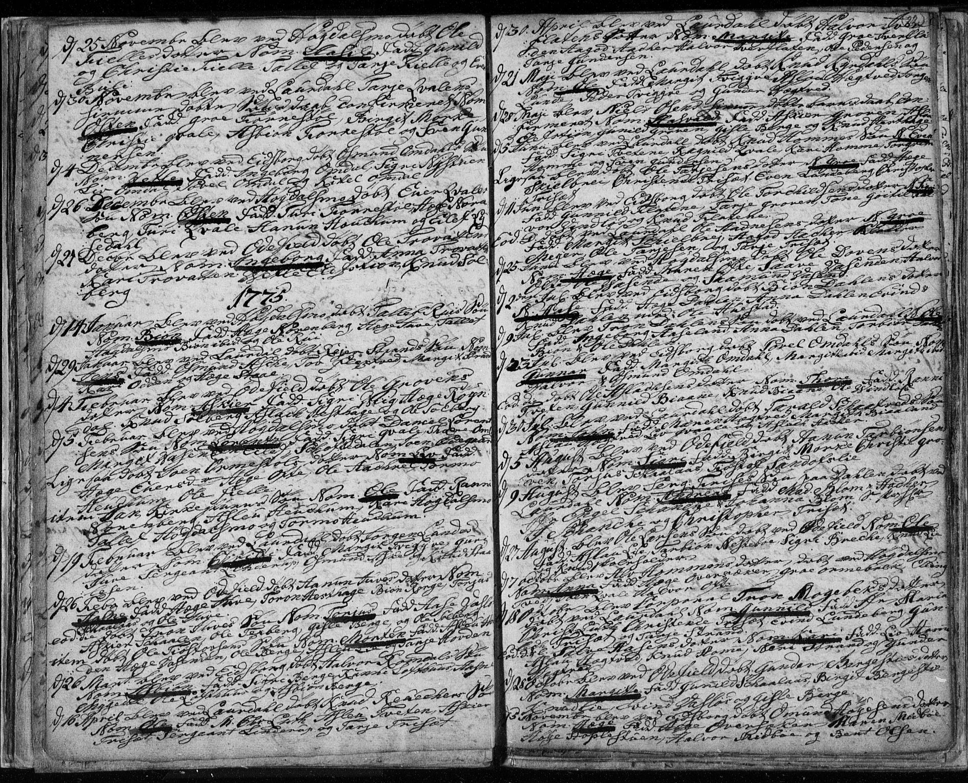 Lårdal kirkebøker, SAKO/A-284/F/Fa/L0003: Parish register (official) no. I 3, 1754-1790, p. 22