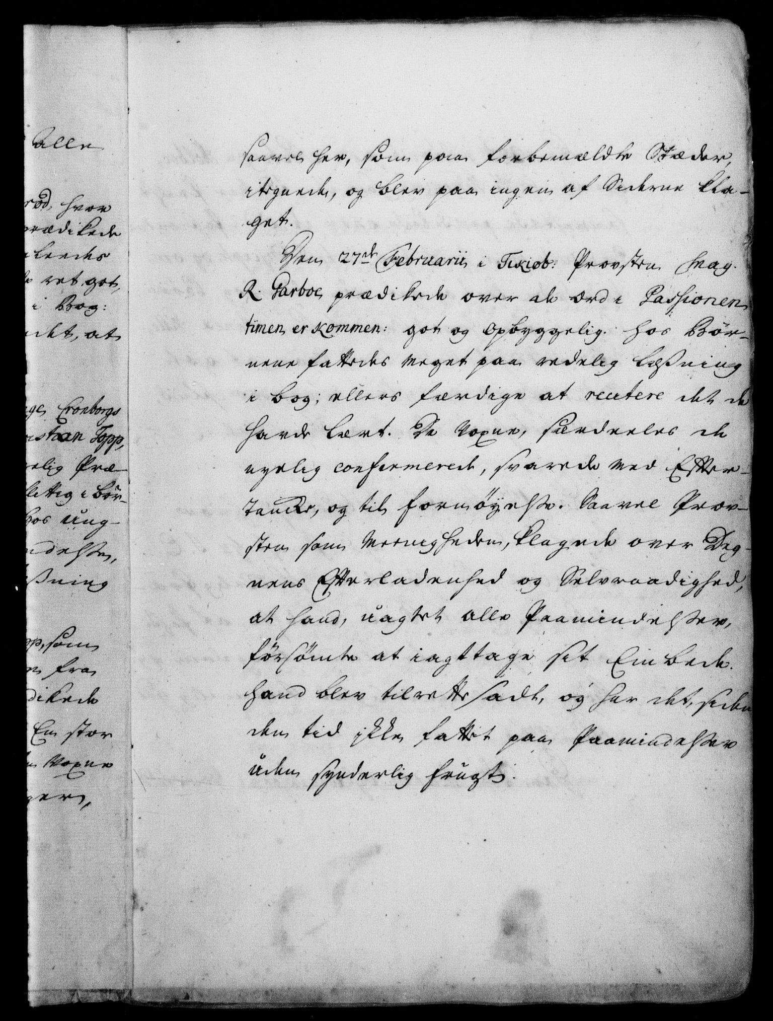 Generalkirkeinspektionskollegiet, DRA/A-0008/F4-11/F4-11-01: Indsendte visitationsberetninger fra biskopperne i Danmark: Sjællands, Fyns og Ålborg Stift, 1738-1791