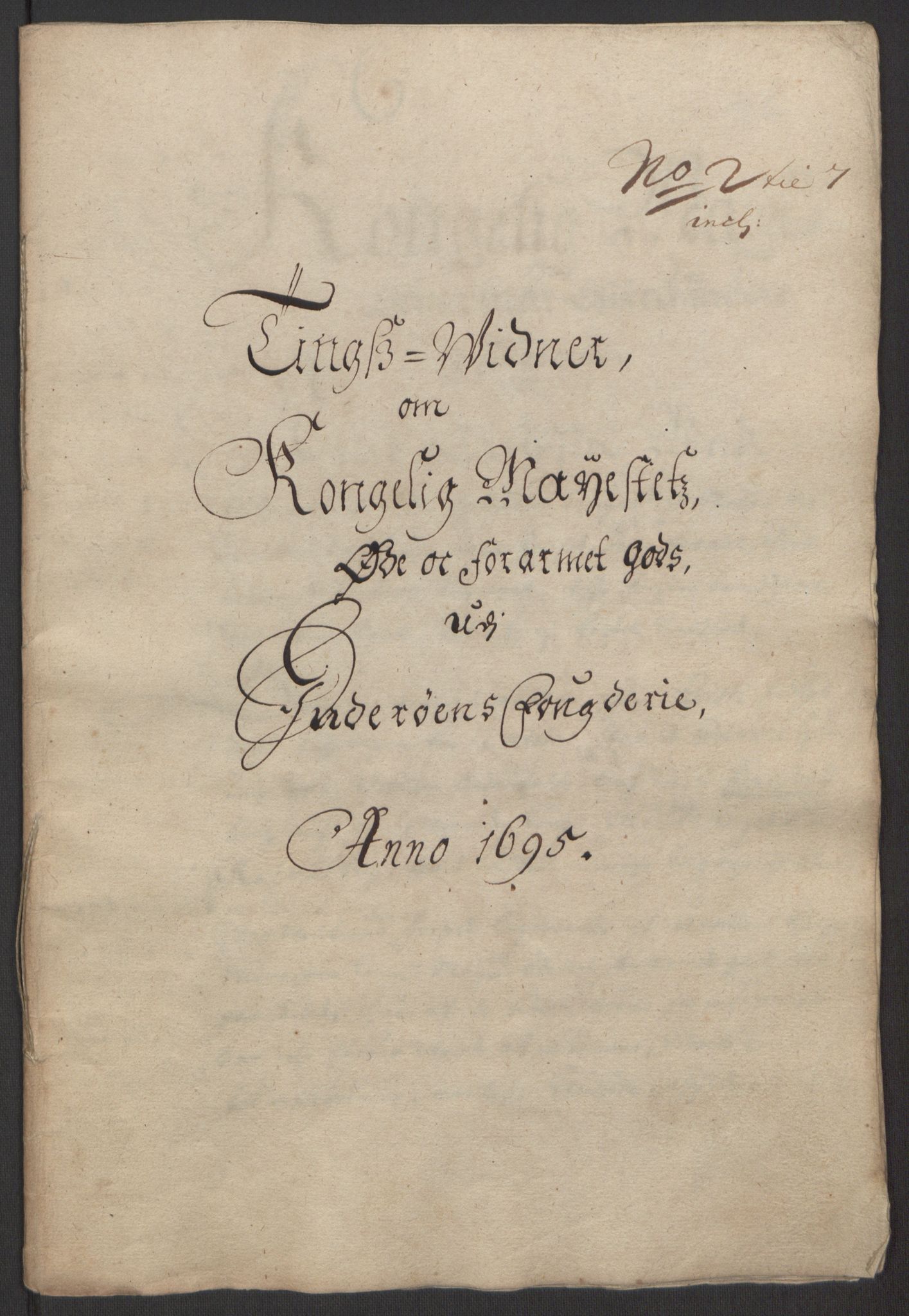 Rentekammeret inntil 1814, Reviderte regnskaper, Fogderegnskap, RA/EA-4092/R63/L4309: Fogderegnskap Inderøy, 1695-1697, p. 79