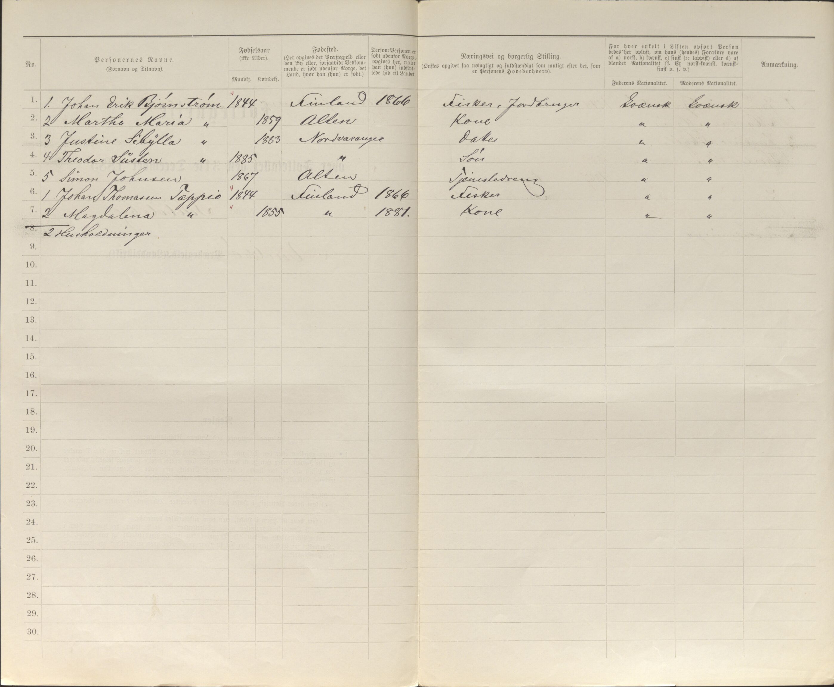 SATØ, 1885 census for 2029 Vadsø, 1885, p. 46b