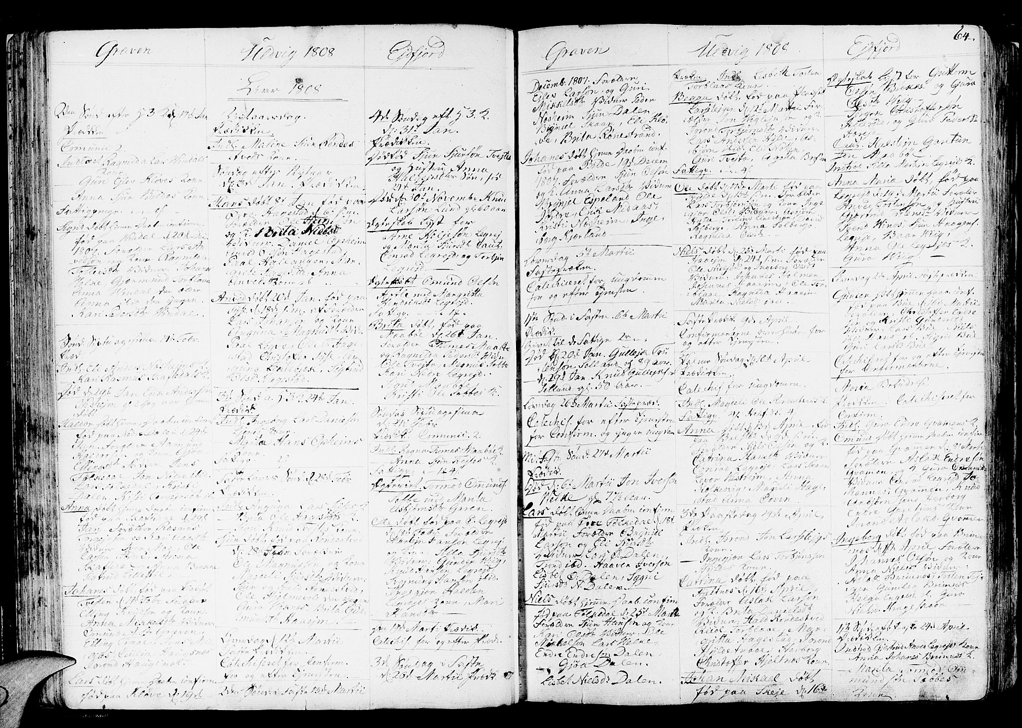 Ulvik sokneprestembete, SAB/A-78801/H/Haa: Parish register (official) no. A 11, 1793-1838, p. 64