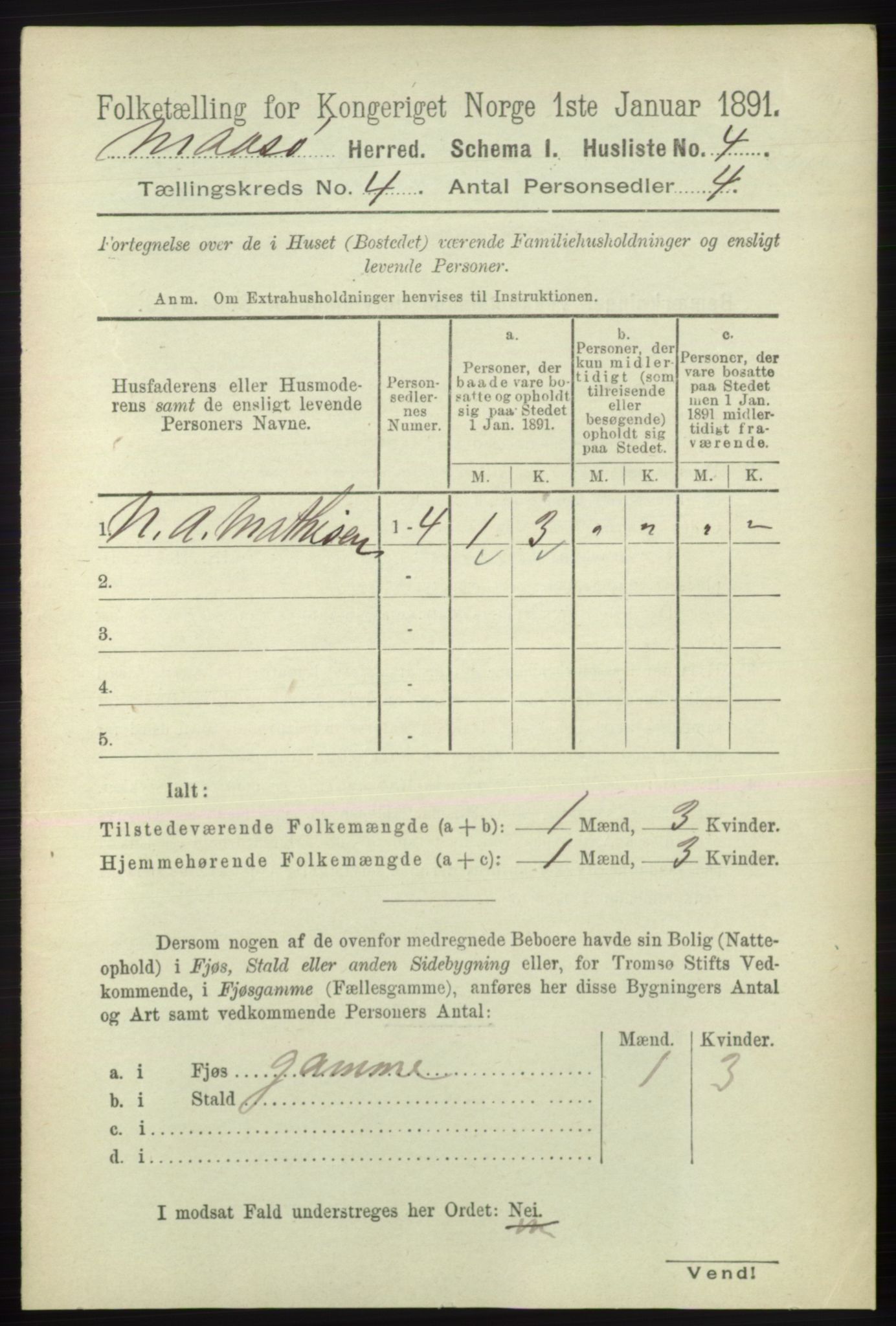 RA, 1891 census for 2018 Måsøy, 1891, p. 510