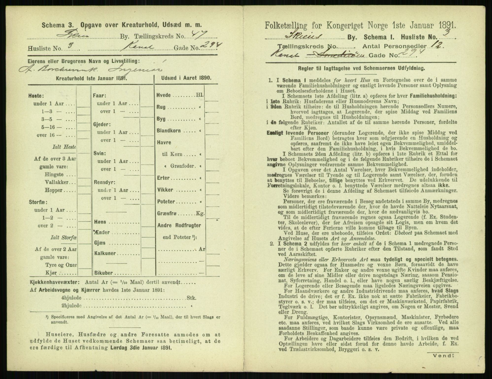 RA, 1891 census for 0806 Skien, 1891, p. 1634