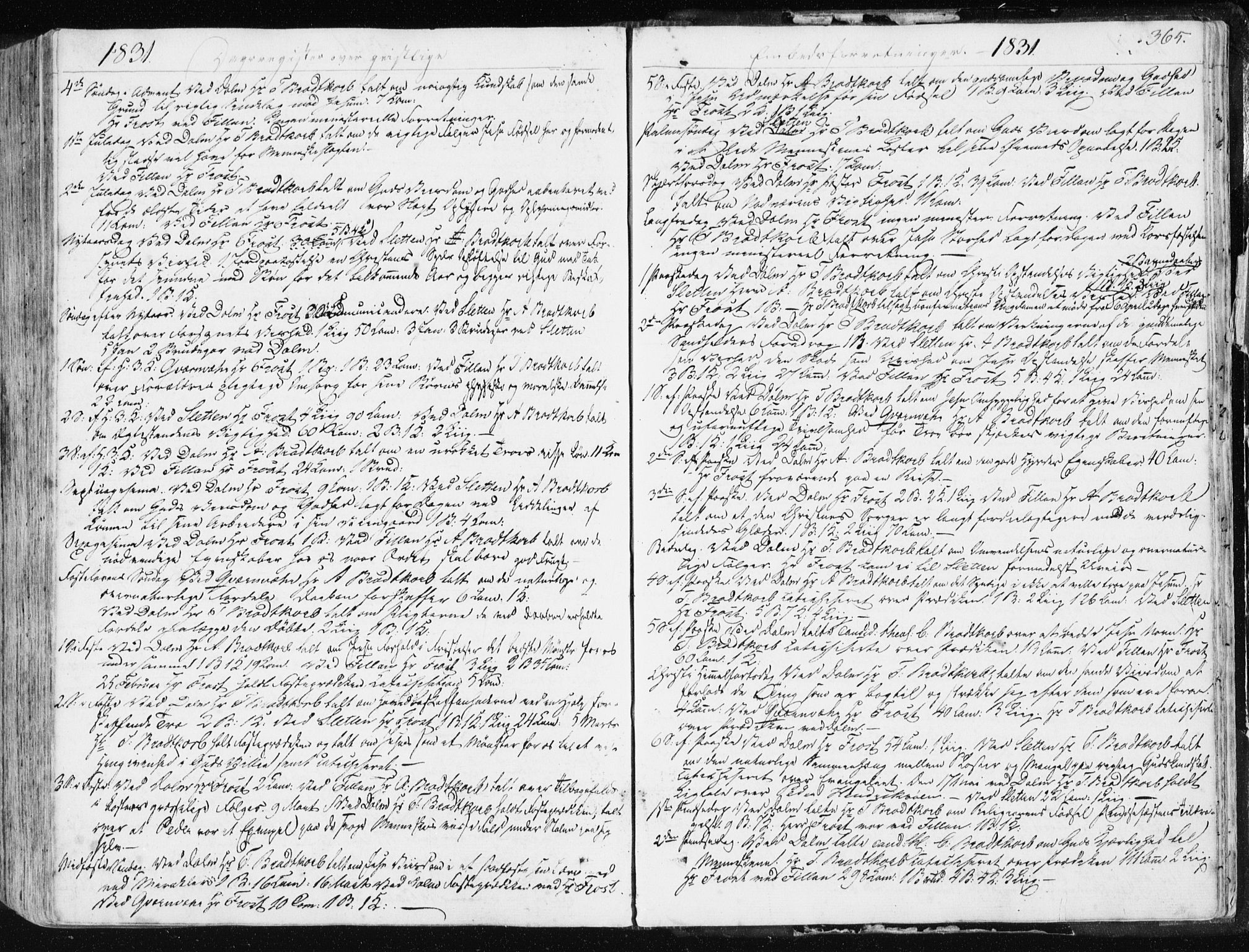 Ministerialprotokoller, klokkerbøker og fødselsregistre - Sør-Trøndelag, SAT/A-1456/634/L0528: Parish register (official) no. 634A04, 1827-1842, p. 365