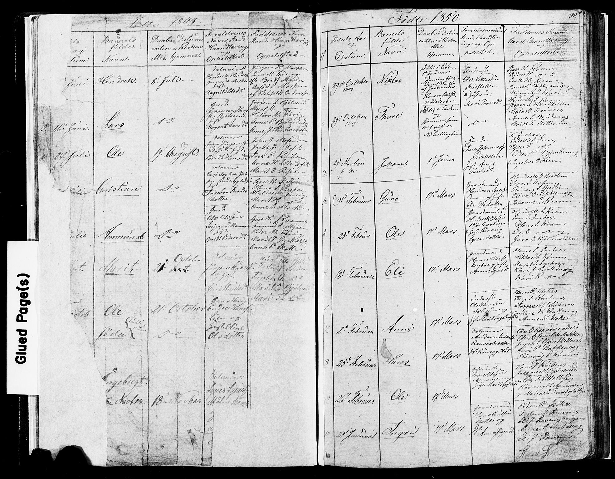 Lesja prestekontor, SAH/PREST-068/H/Ha/Hab/L0004: Parish register (copy) no. 4, 1842-1871, p. 27-28