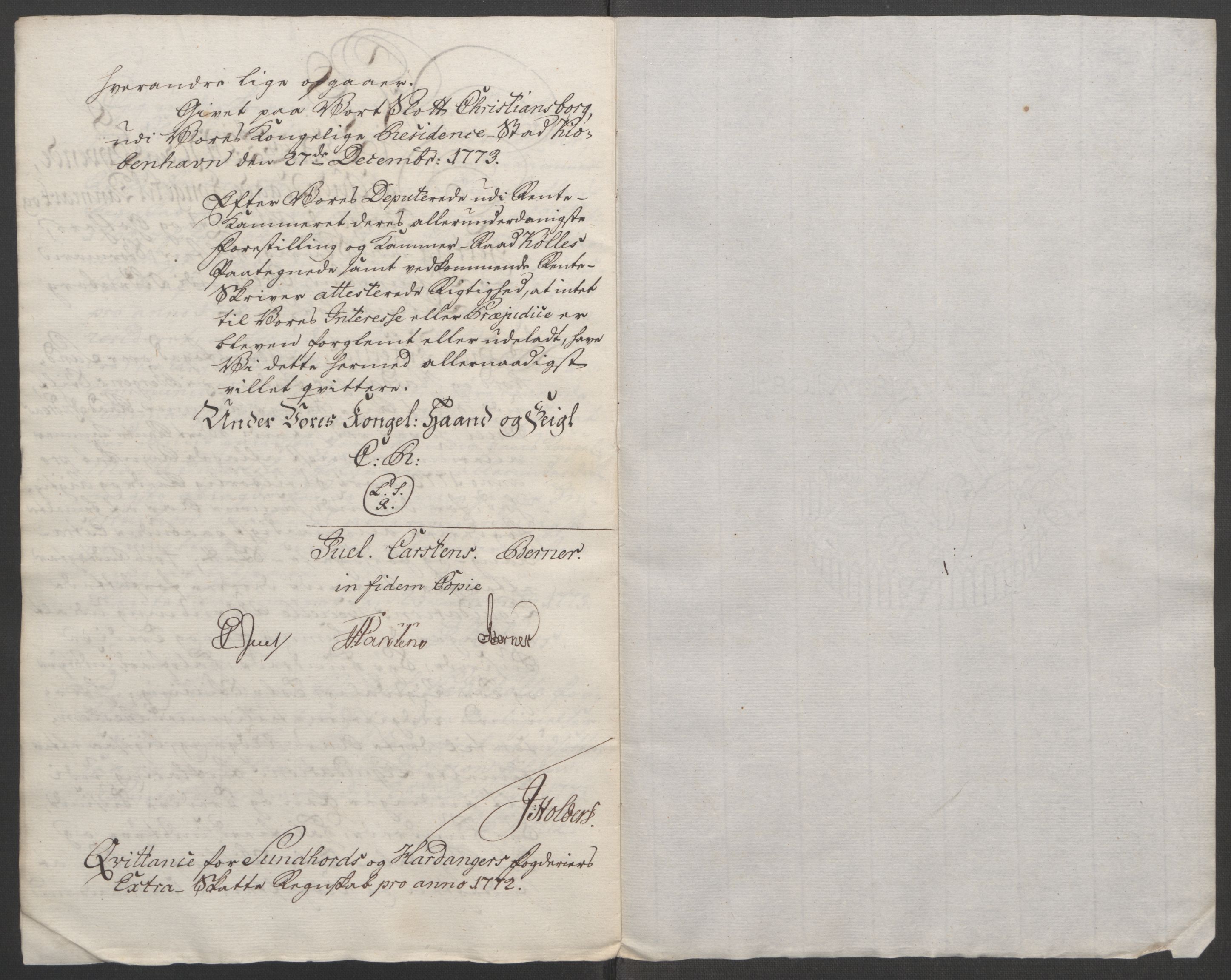 Rentekammeret inntil 1814, Reviderte regnskaper, Fogderegnskap, RA/EA-4092/R48/L3136: Ekstraskatten Sunnhordland og Hardanger, 1762-1772, p. 268