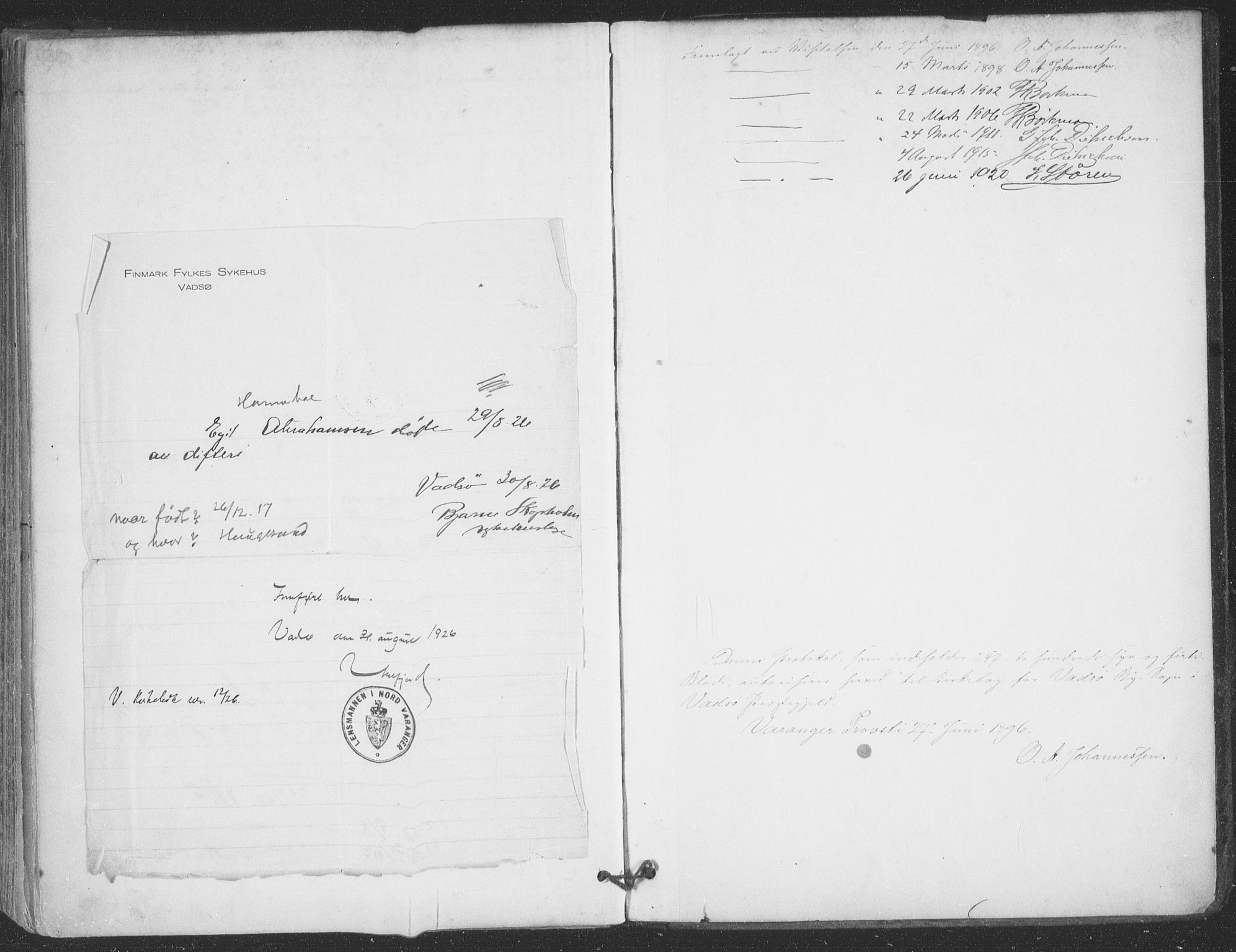 Vadsø sokneprestkontor, SATØ/S-1325/H/Ha/L0007kirke: Parish register (official) no. 7, 1896-1916
