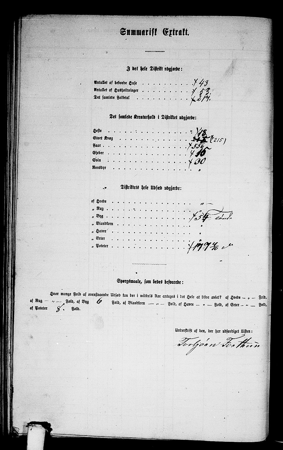 RA, 1865 census for Luster, 1865, p. 135