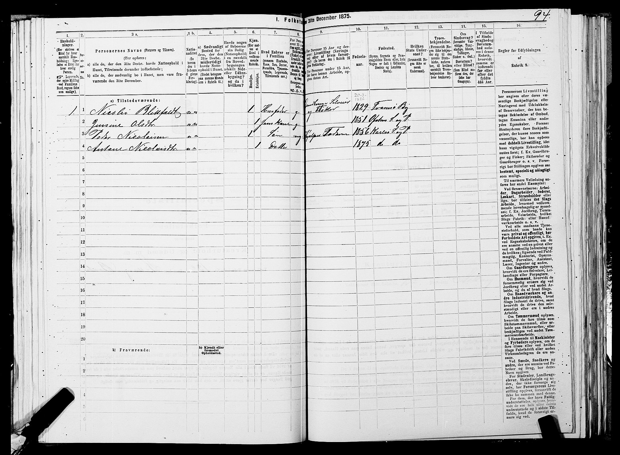 SATØ, 1875 census for 1936P Karlsøy, 1875, p. 1094