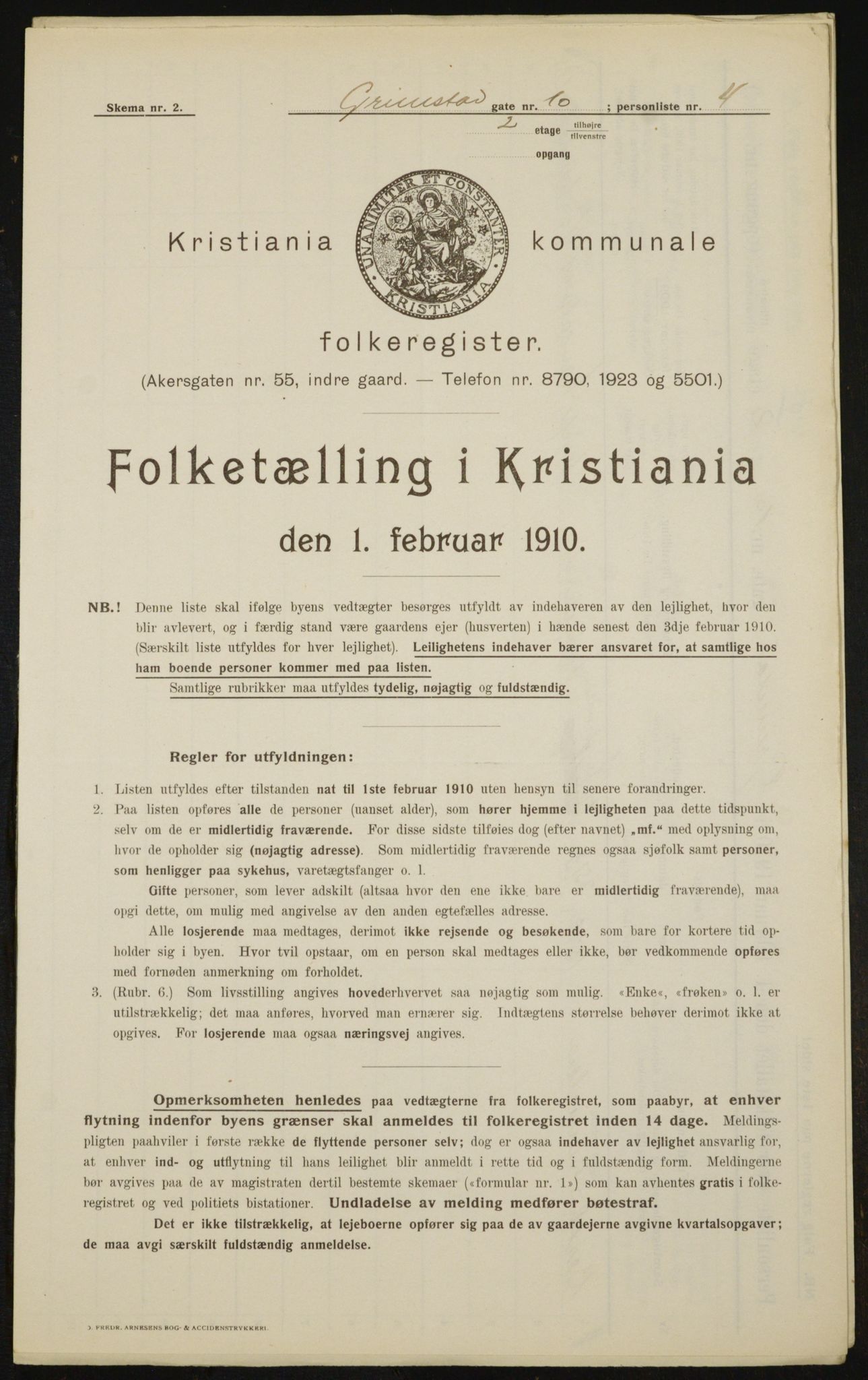 OBA, Municipal Census 1910 for Kristiania, 1910, p. 28473