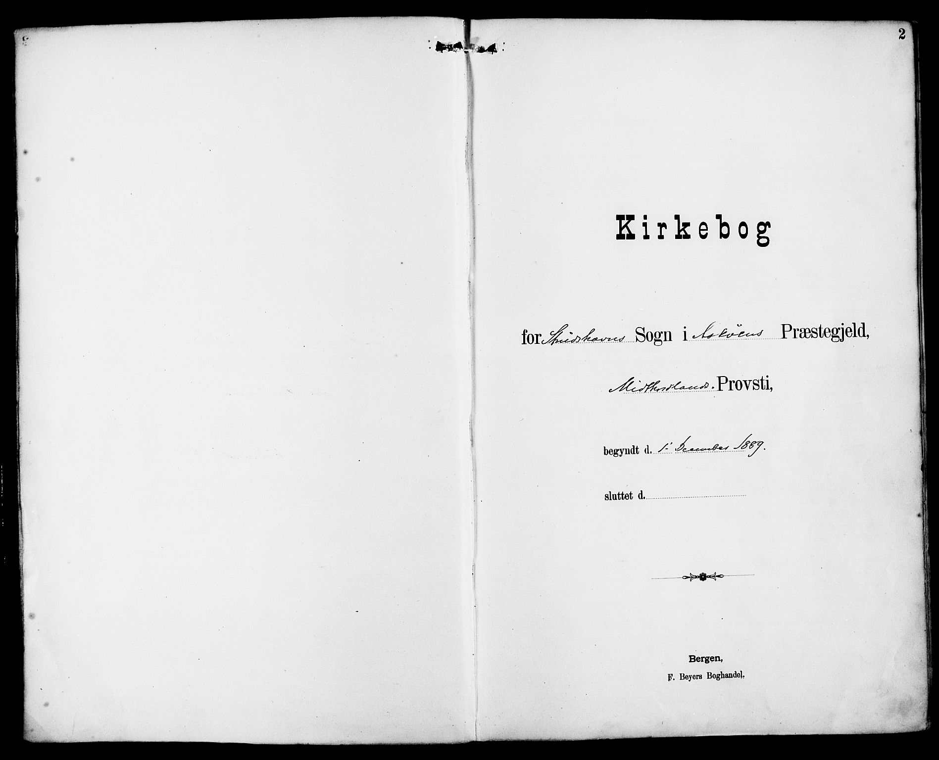 Askøy Sokneprestembete, SAB/A-74101/H/Ha/Haa/Haab/L0002: Parish register (official) no. B 2, 1889-1902, p. 2