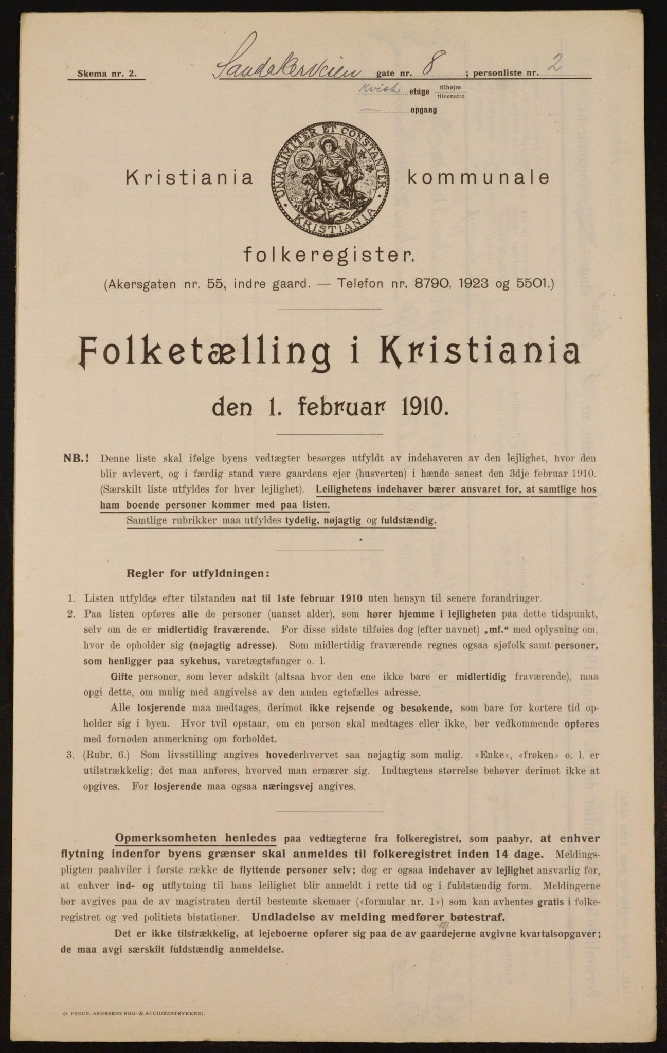 OBA, Municipal Census 1910 for Kristiania, 1910, p. 82963