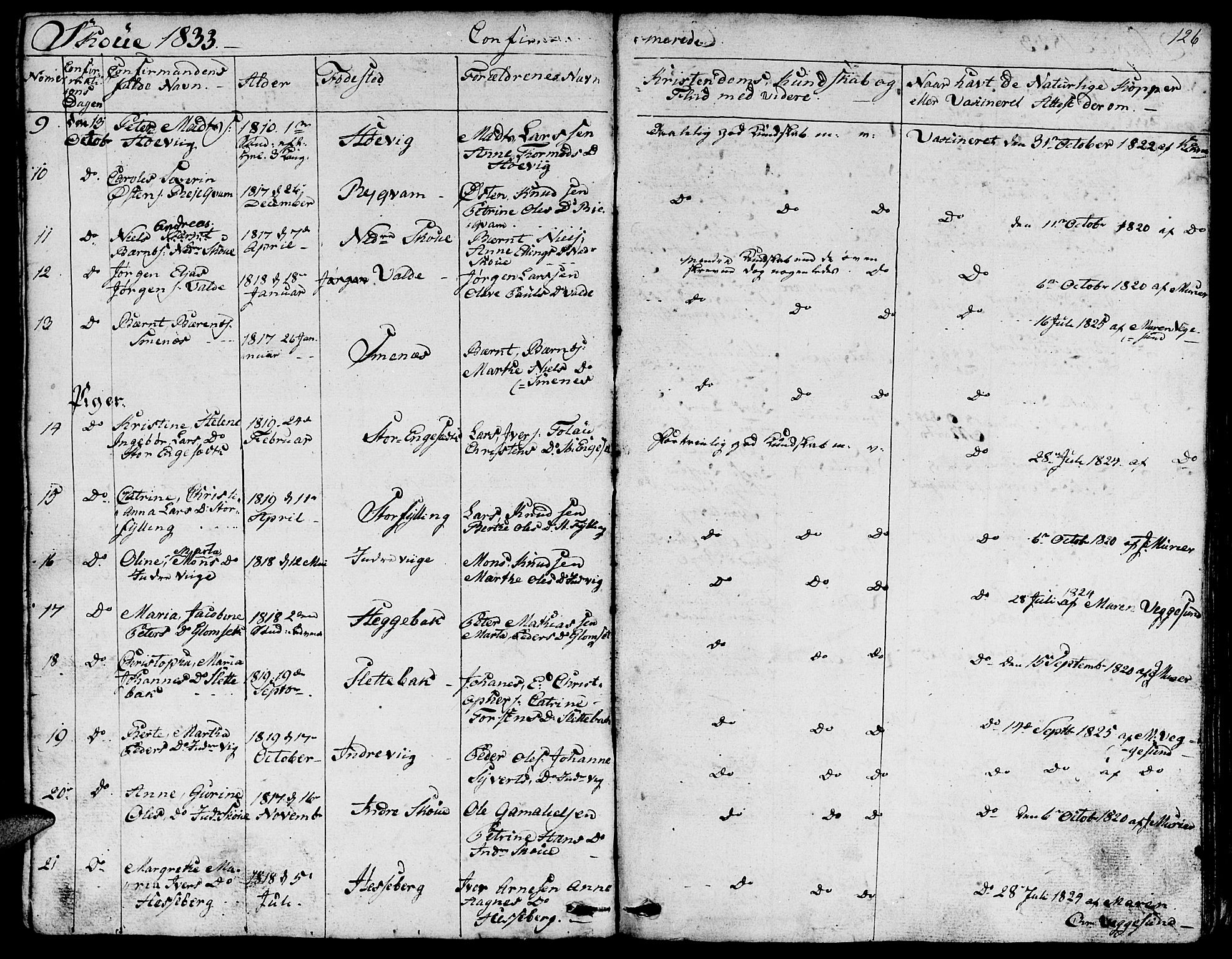 Ministerialprotokoller, klokkerbøker og fødselsregistre - Møre og Romsdal, AV/SAT-A-1454/524/L0361: Parish register (copy) no. 524C02, 1831-1840, p. 126