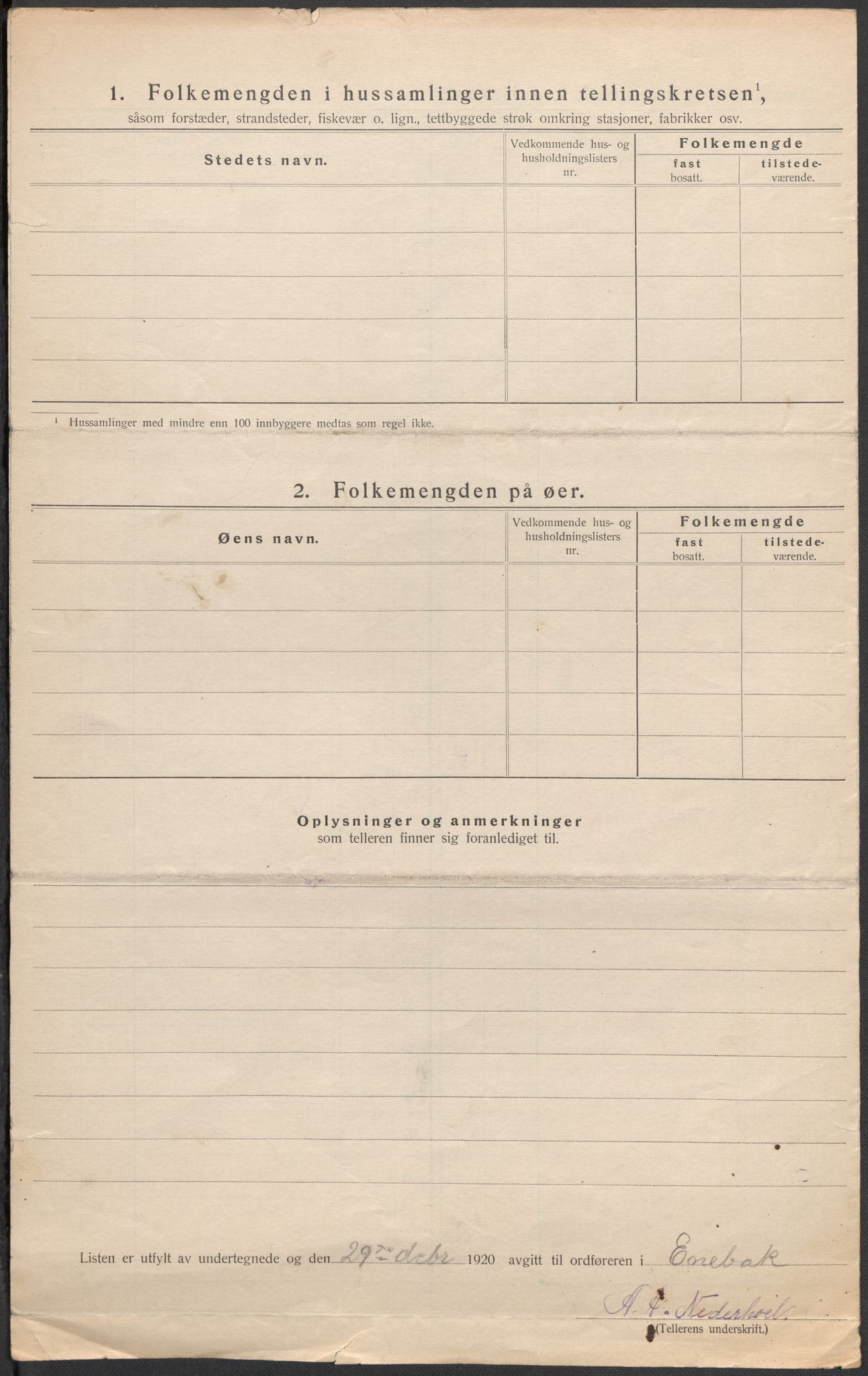 SAO, 1920 census for Enebakk, 1920, p. 37