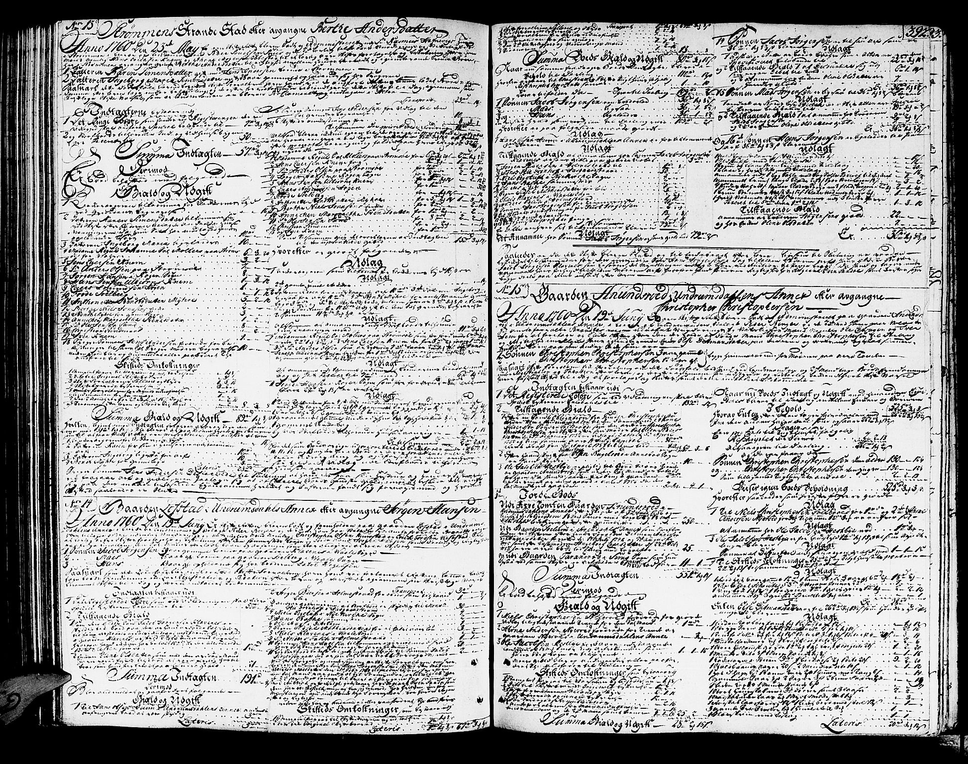 Nordre Jarlsberg sorenskriveri, AV/SAKO-A-80/H/Hc/L0009: Skifteprotokoll, 1752-1761, p. 391b-392a