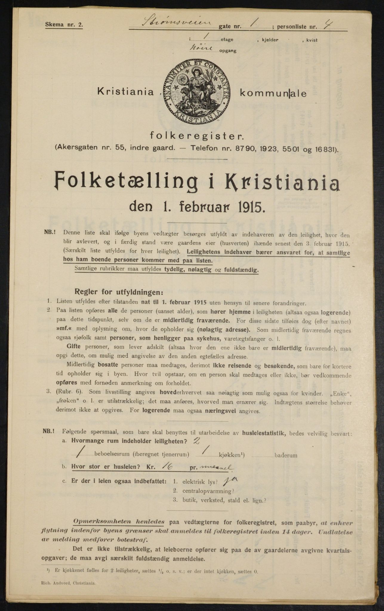 OBA, Municipal Census 1915 for Kristiania, 1915, p. 104132