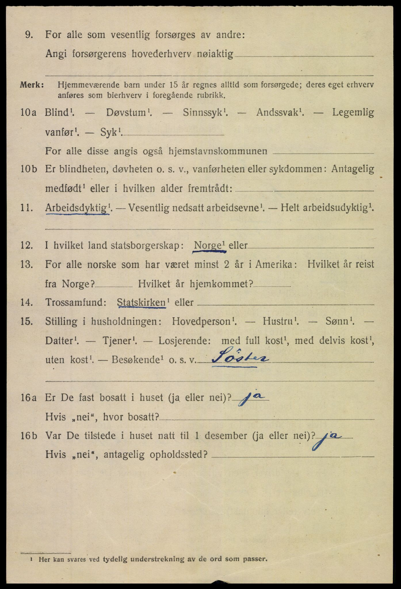 SAK, 1920 census for Arendal, 1920, p. 22335