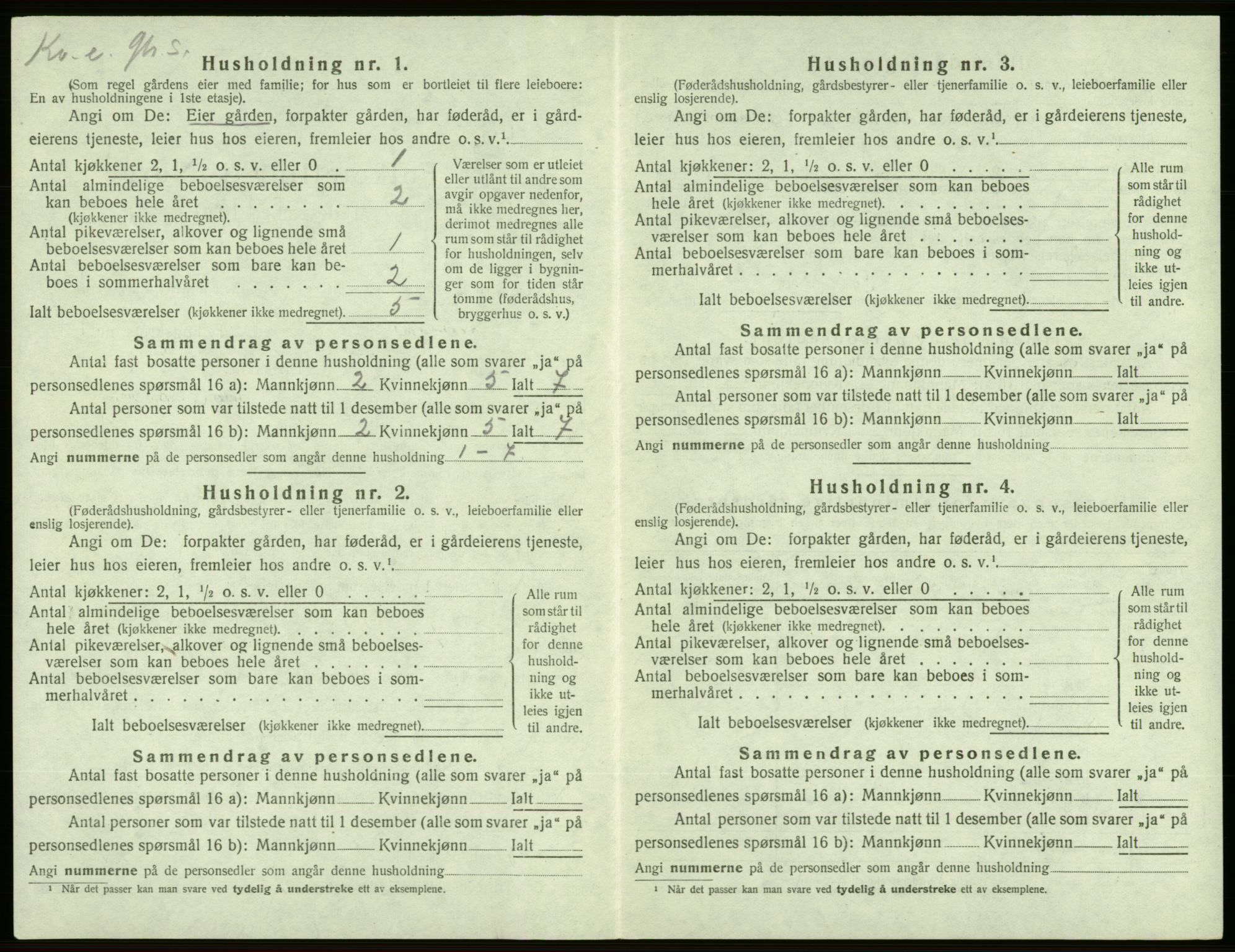 SAB, 1920 census for Sveio, 1920, p. 319