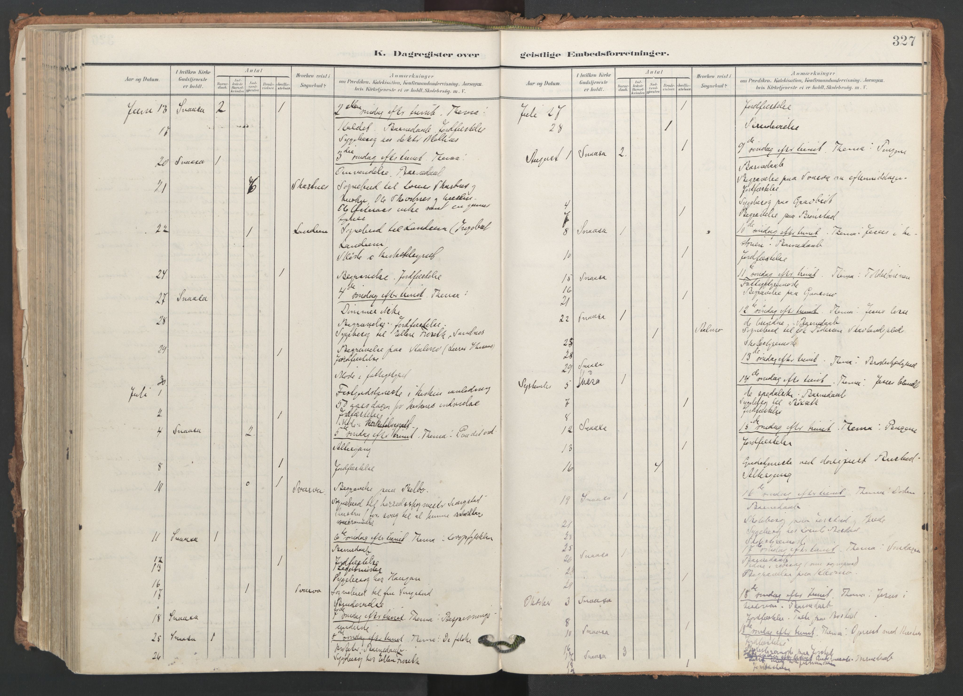 Ministerialprotokoller, klokkerbøker og fødselsregistre - Nord-Trøndelag, AV/SAT-A-1458/749/L0477: Parish register (official) no. 749A11, 1902-1927, p. 327