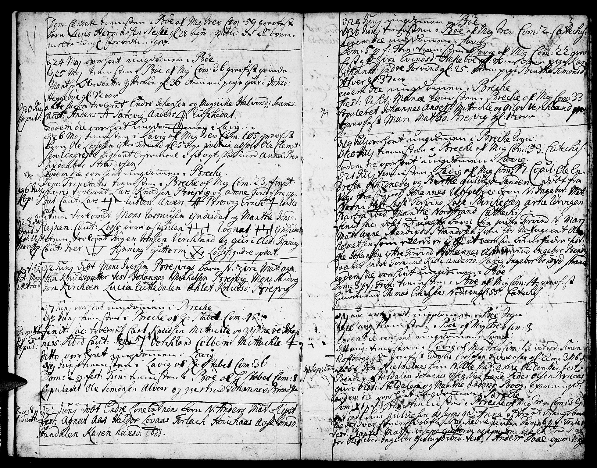 Gulen sokneprestembete, SAB/A-80201/H/Haa/Haaa/L0010: Parish register (official) no. A 10, 1736-1746, p. 3