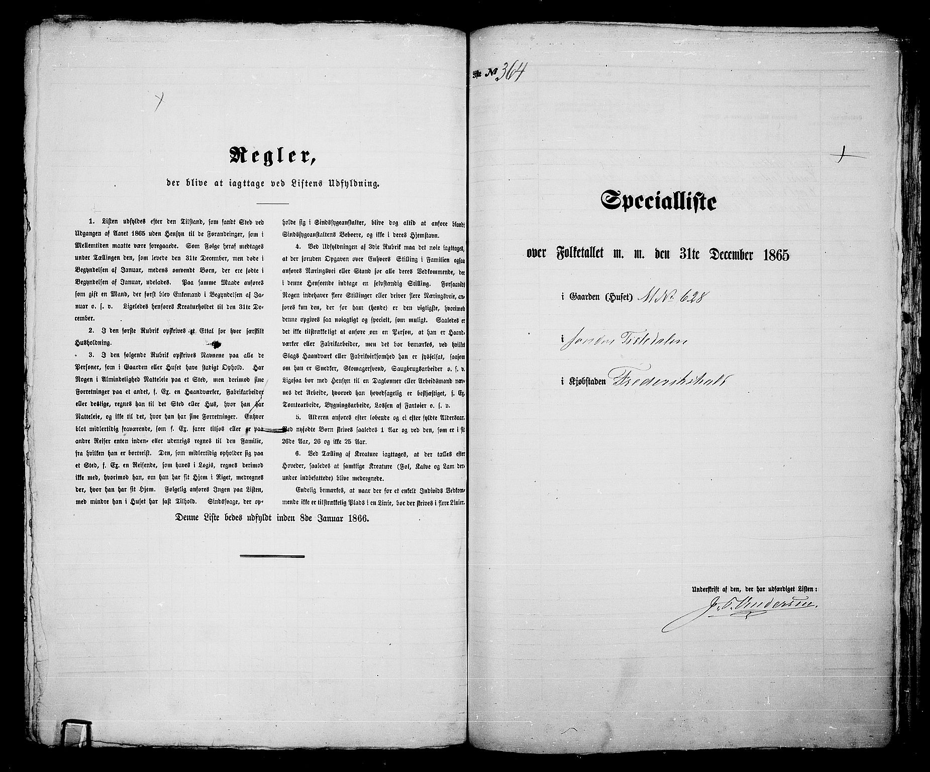 RA, 1865 census for Fredrikshald, 1865, p. 741