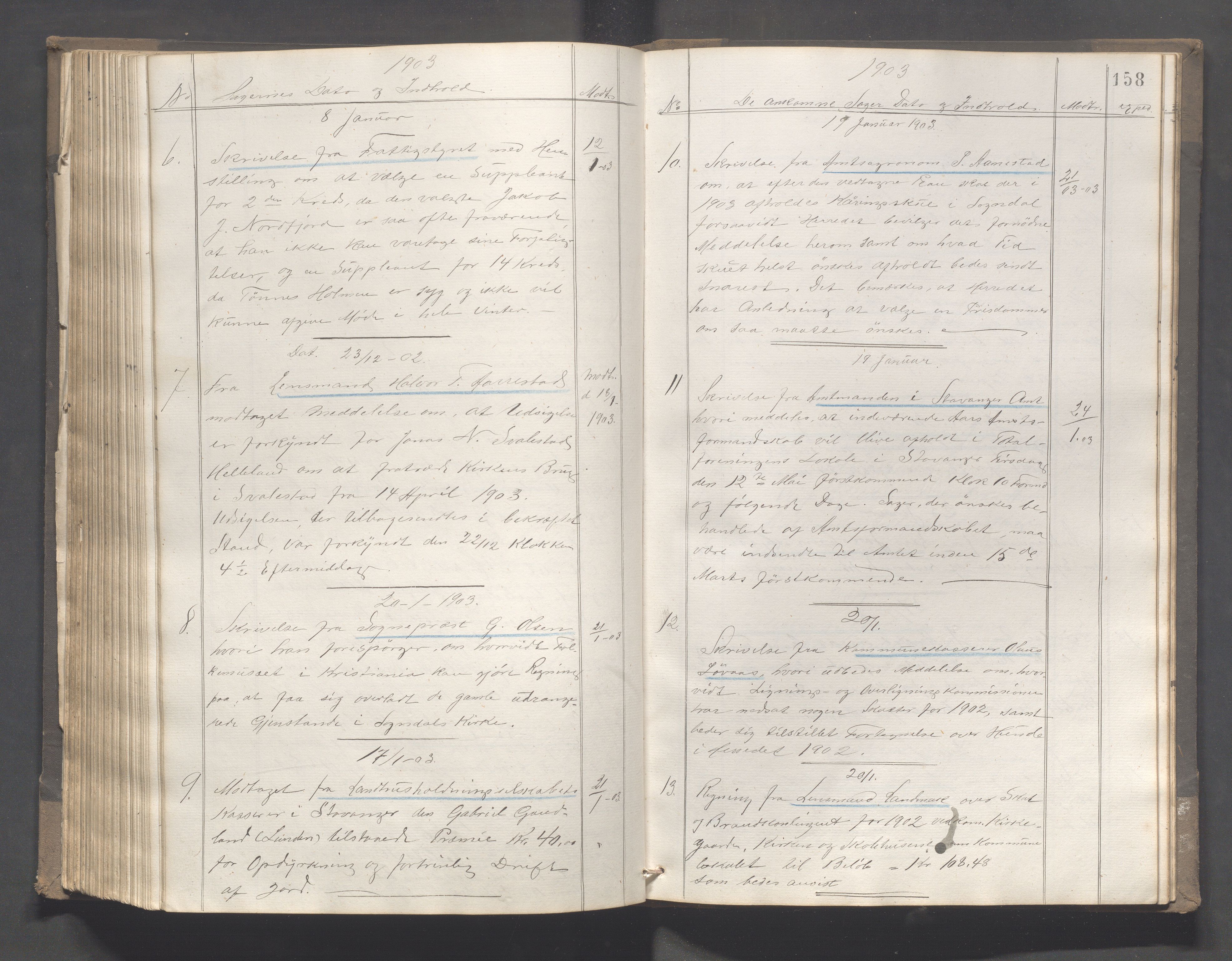 Sokndal kommune - Formannskapet/Sentraladministrasjonen, IKAR/K-101099/C/Ca/L0002: Journal, 1873-1904, p. 158