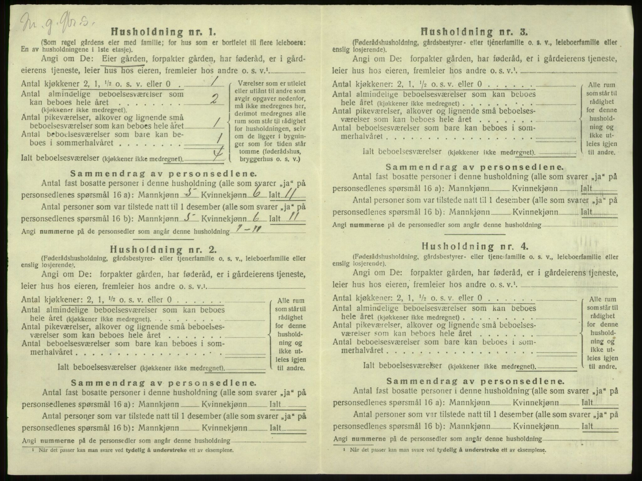 SAB, 1920 census for Lindås, 1920, p. 683