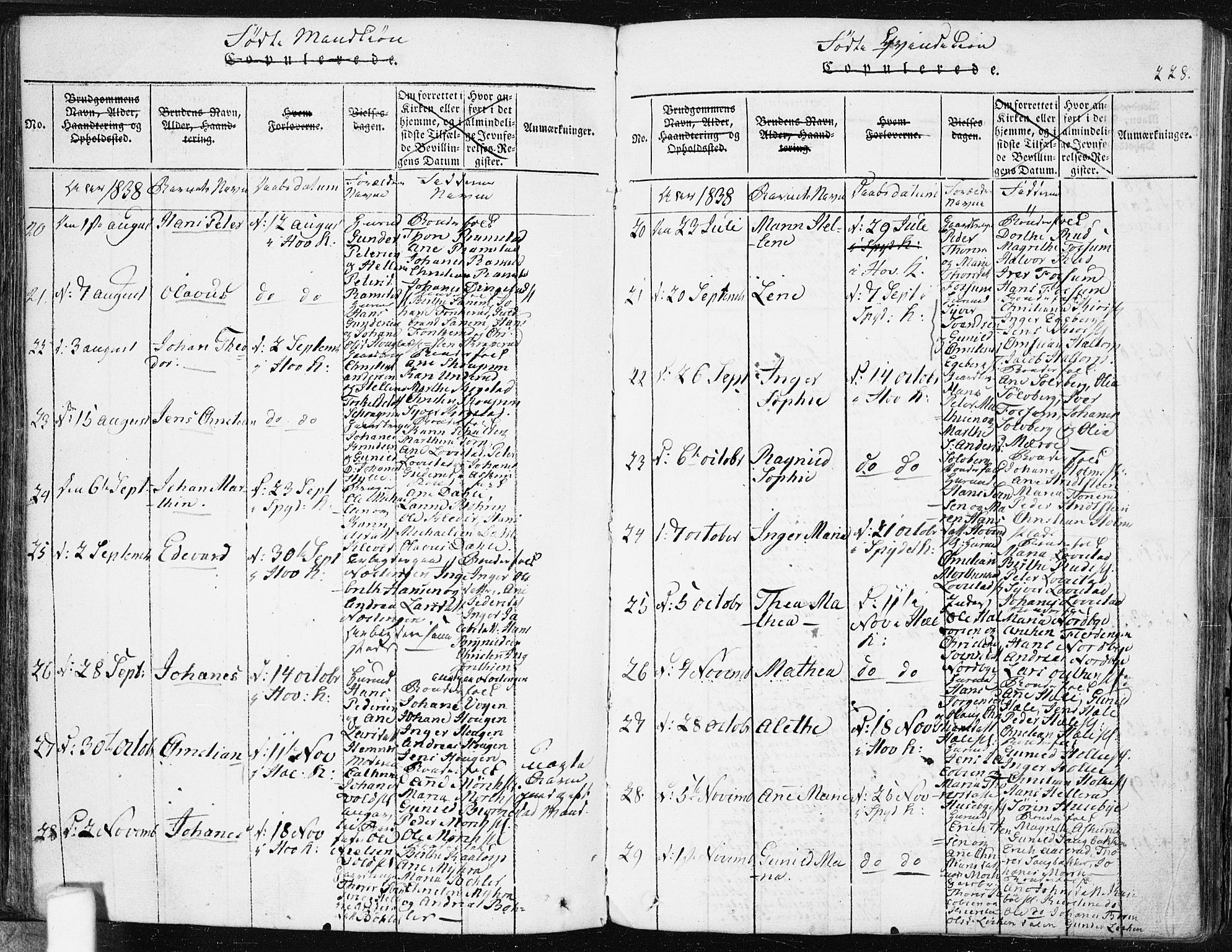 Spydeberg prestekontor Kirkebøker, AV/SAO-A-10924/F/Fa/L0004: Parish register (official) no. I 4, 1814-1841, p. 228