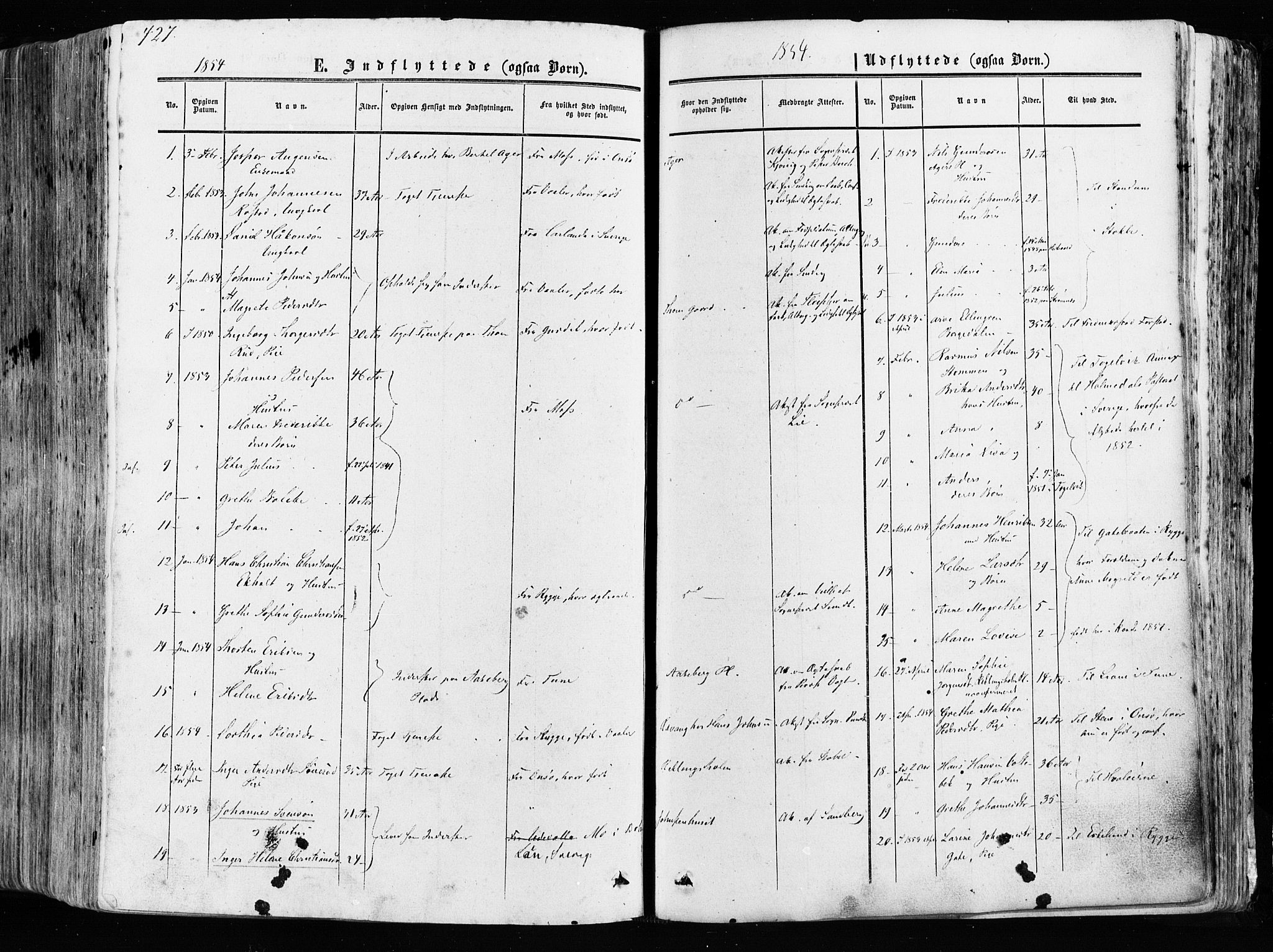 Råde prestekontor kirkebøker, AV/SAO-A-2009/F/Fa/L0006: Parish register (official) no. 6, 1854-1877, p. 427