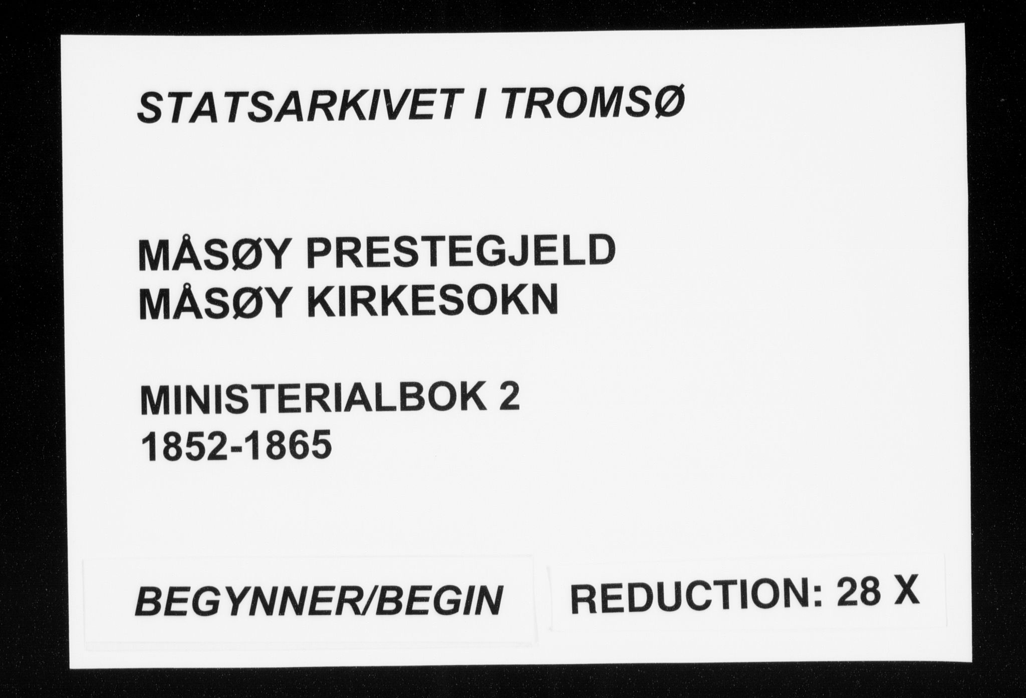 Måsøy sokneprestkontor, SATØ/S-1348/H/Ha/L0002kirke: Parish register (official) no. 2, 1852-1865