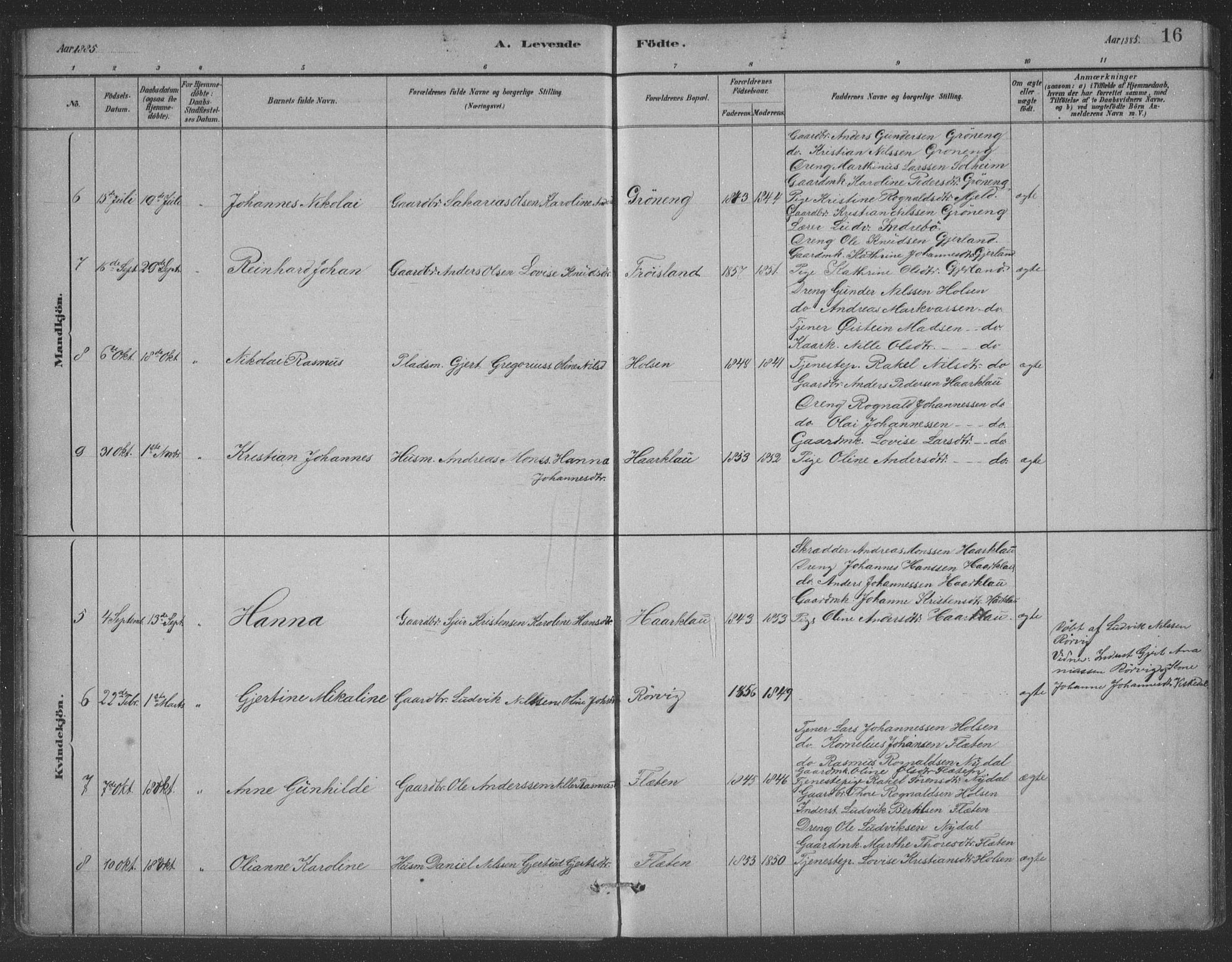 Førde sokneprestembete, AV/SAB-A-79901/H/Hab/Habc/L0002: Parish register (copy) no. C 2, 1881-1911, p. 16