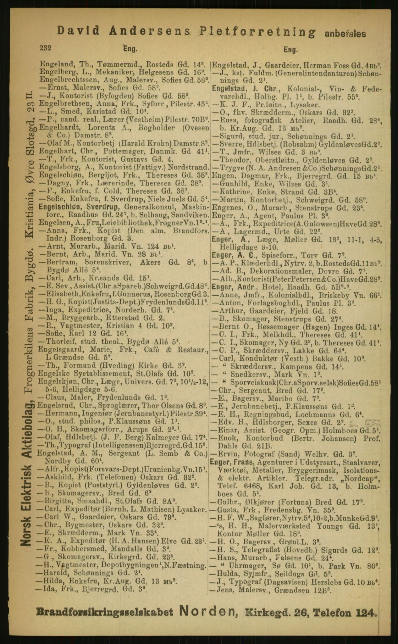 Kristiania/Oslo adressebok, PUBL/-, 1899, p. 232