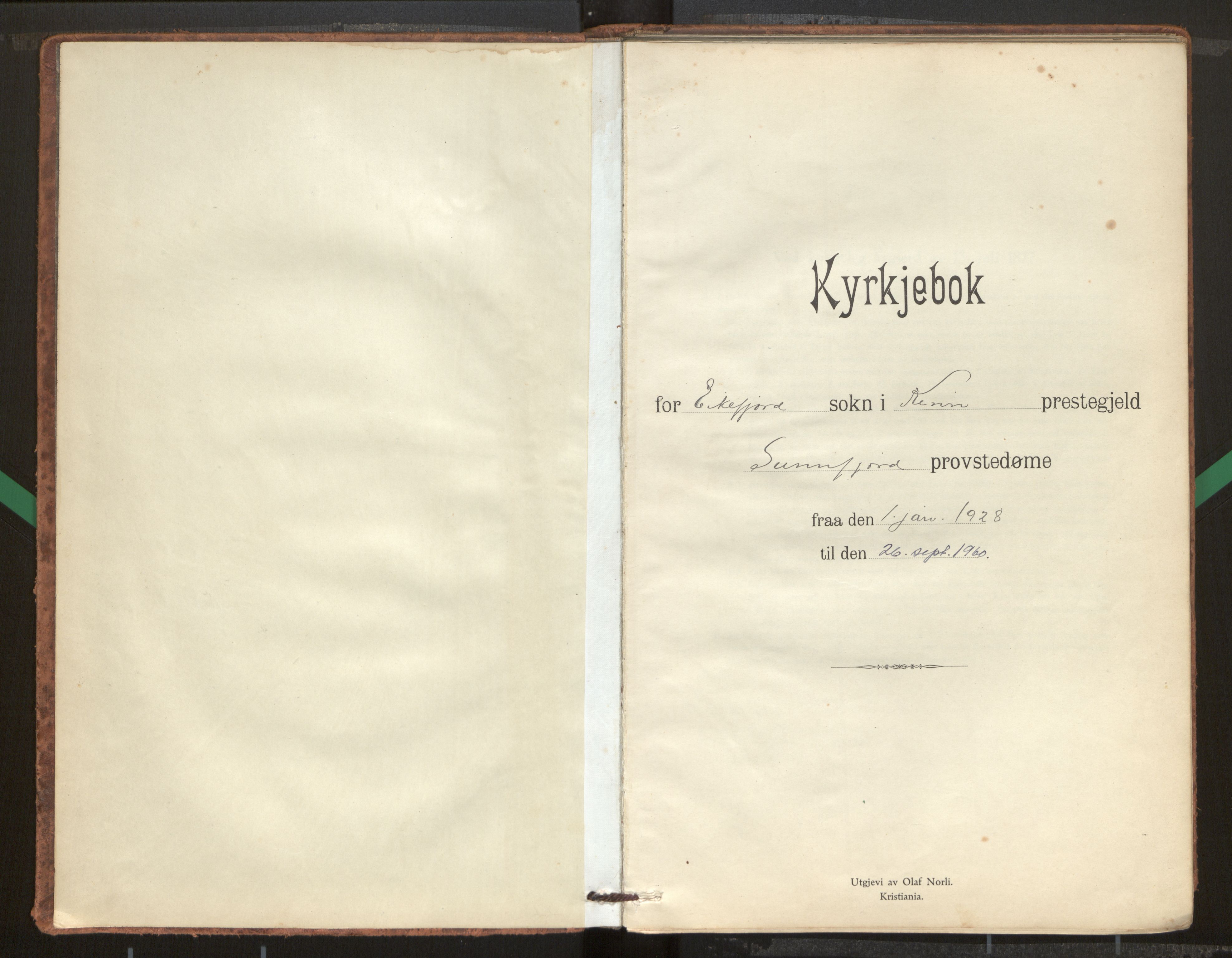 Kinn sokneprestembete, SAB/A-80801/H/Hab/Habe/L0003: Parish register (copy) no. E 3, 1927-1960