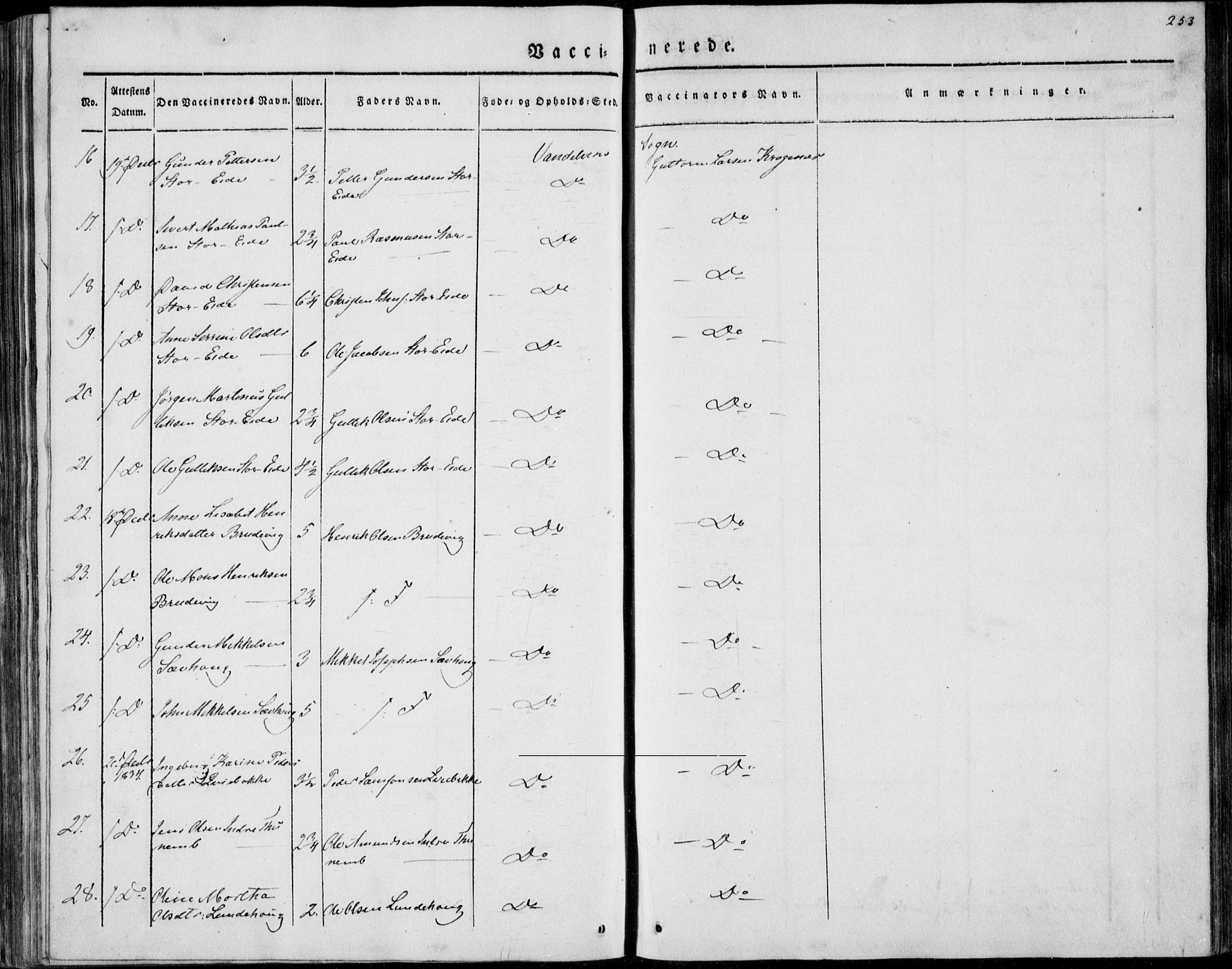 Ministerialprotokoller, klokkerbøker og fødselsregistre - Møre og Romsdal, AV/SAT-A-1454/501/L0005: Parish register (official) no. 501A05, 1831-1844, p. 253