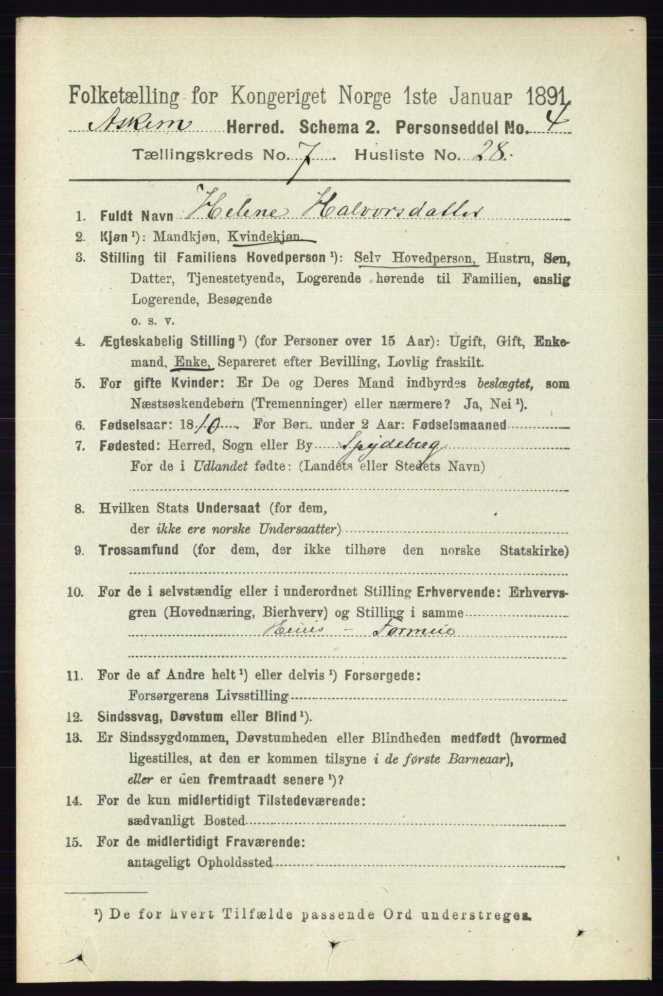 RA, 1891 census for 0124 Askim, 1891, p. 1173