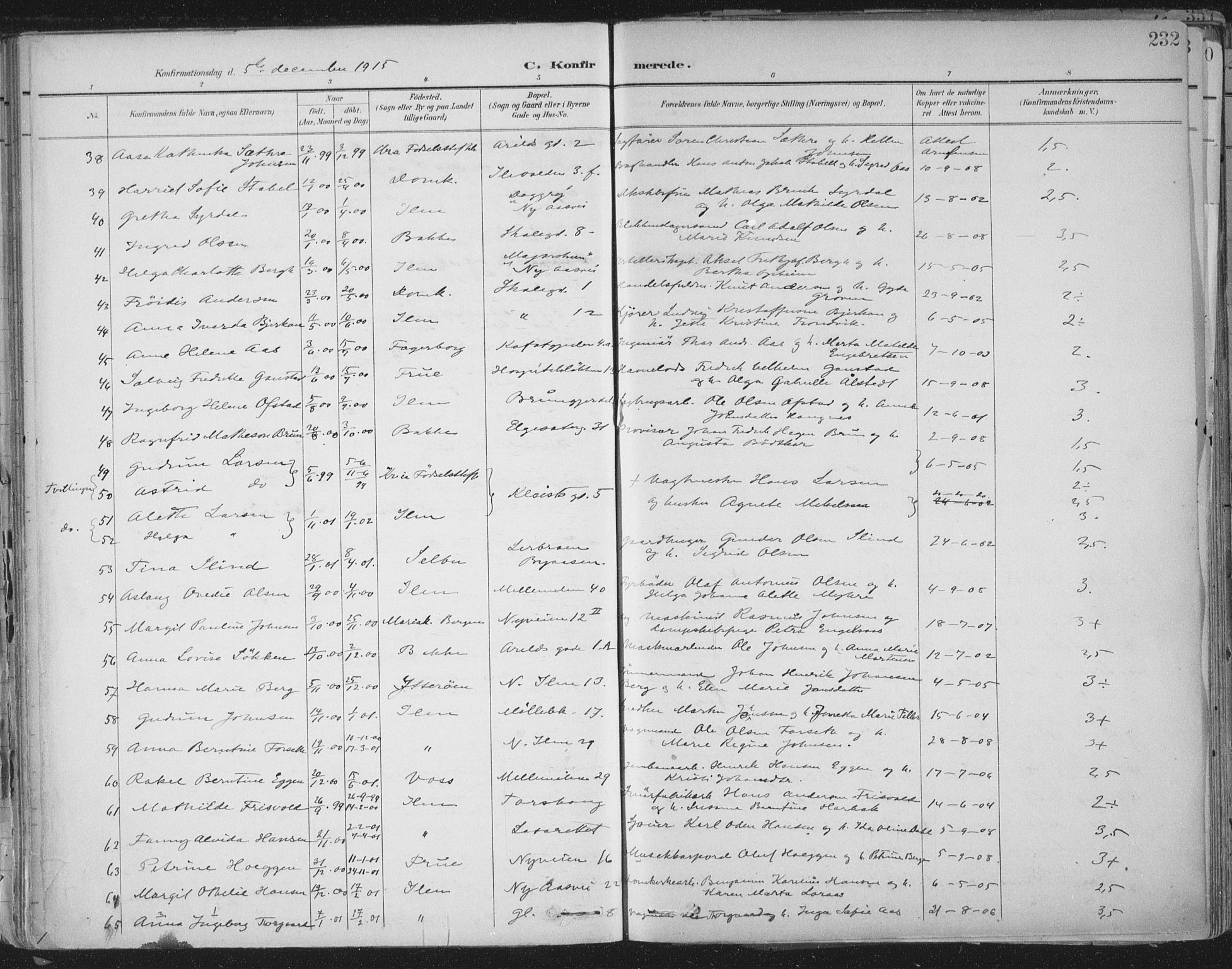 Ministerialprotokoller, klokkerbøker og fødselsregistre - Sør-Trøndelag, SAT/A-1456/603/L0167: Parish register (official) no. 603A06, 1896-1932, p. 232