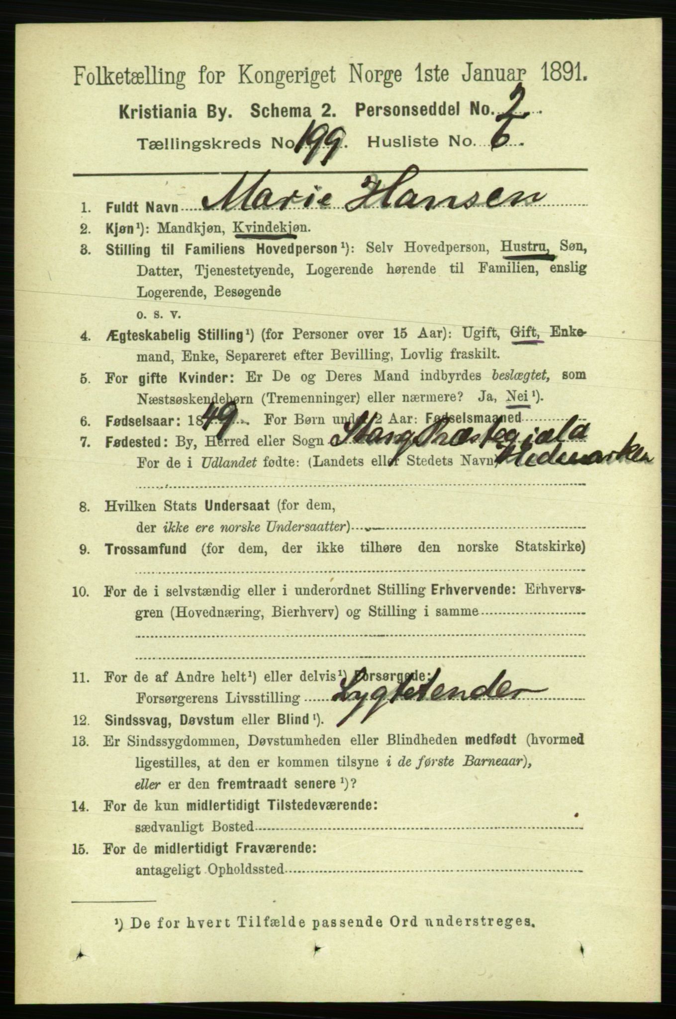 RA, 1891 census for 0301 Kristiania, 1891, p. 119796