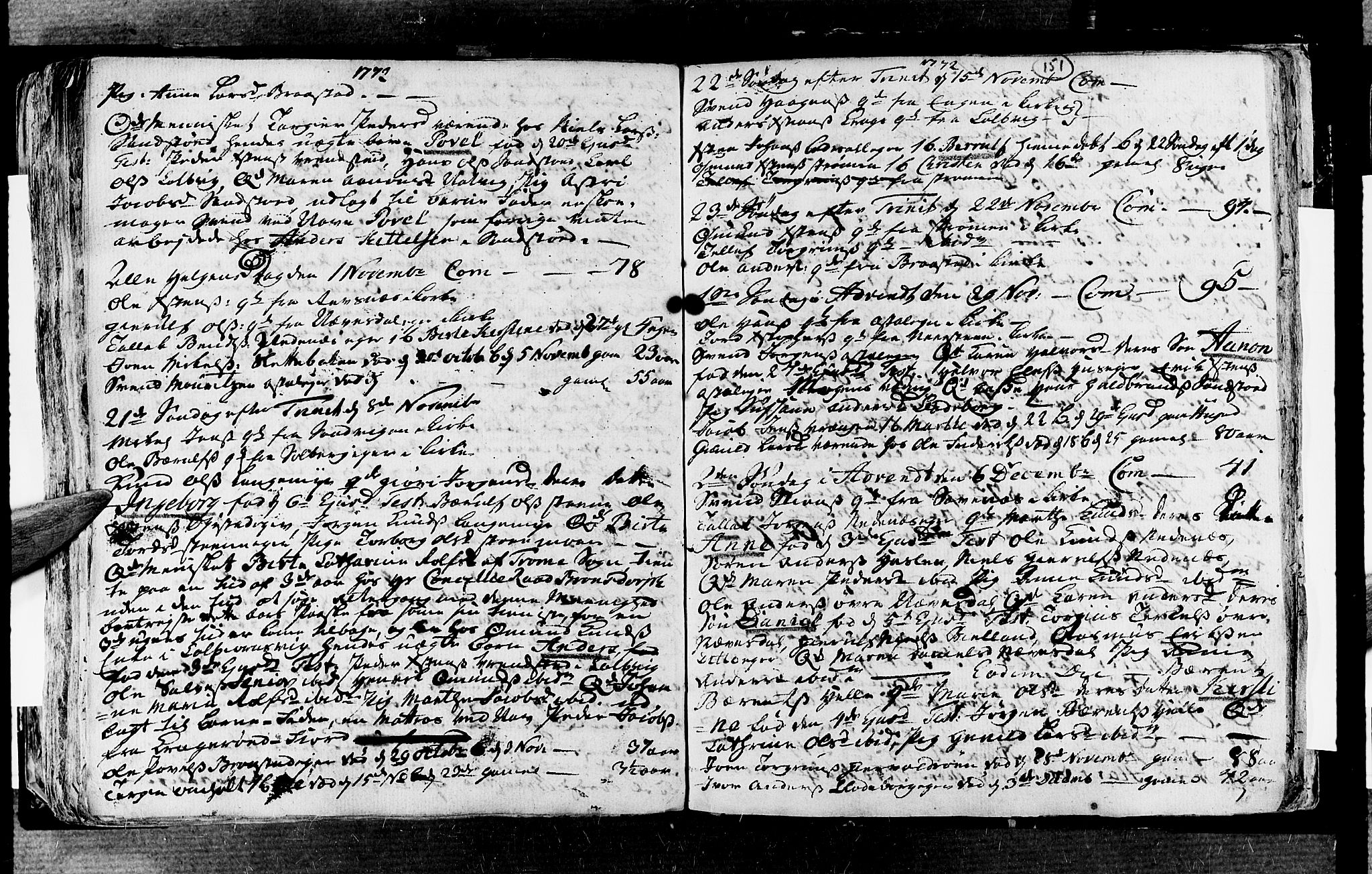 Øyestad sokneprestkontor, AV/SAK-1111-0049/F/Fa/L0006: Parish register (official) no. A 6, 1758-1776, p. 151