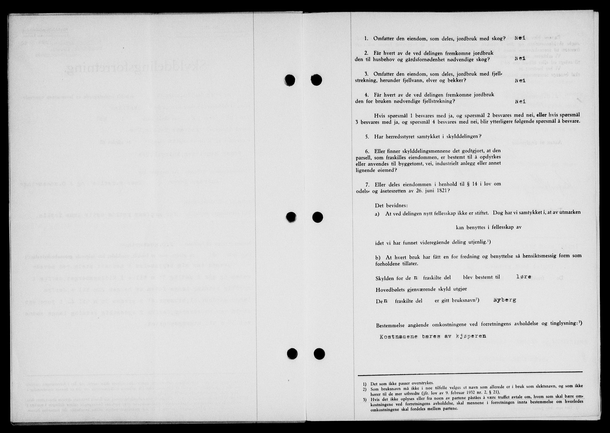 Lofoten sorenskriveri, SAT/A-0017/1/2/2C/L0011a: Mortgage book no. 11a, 1943-1943, Diary no: : 1093/1943